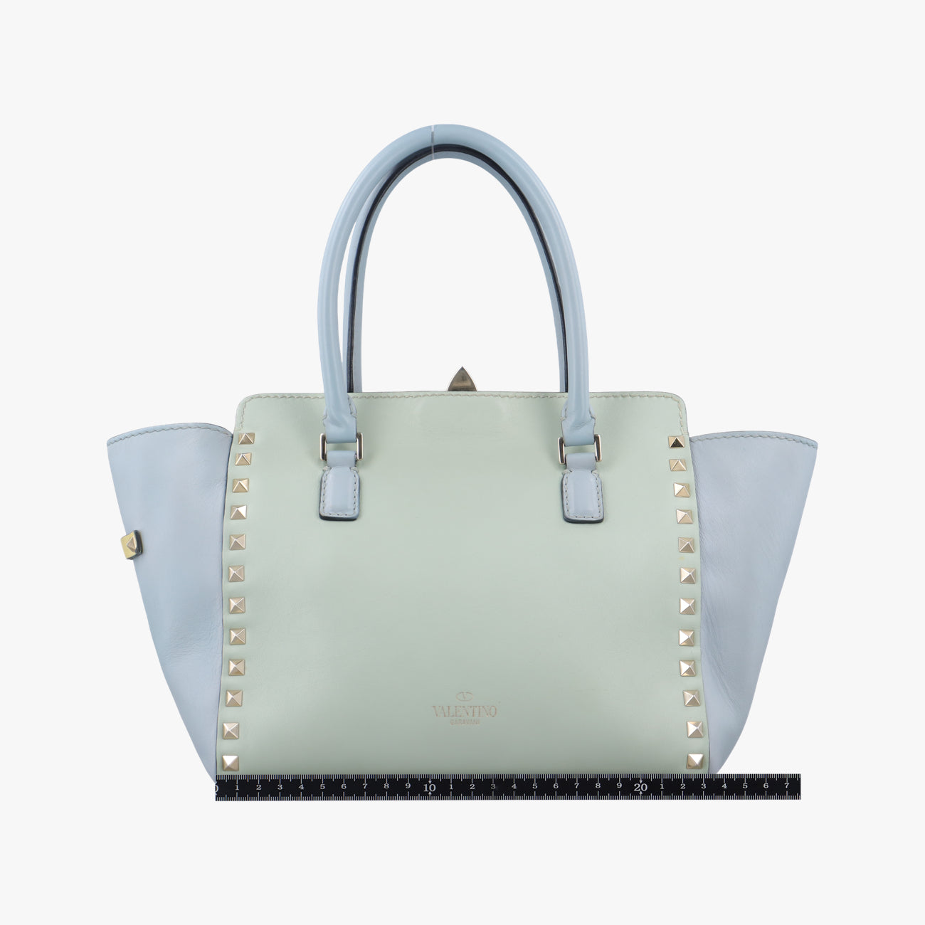 Pre-owned Valentino Rockstud Pink×Blue×Yellow Leather  shoulderbag | stylenewstar