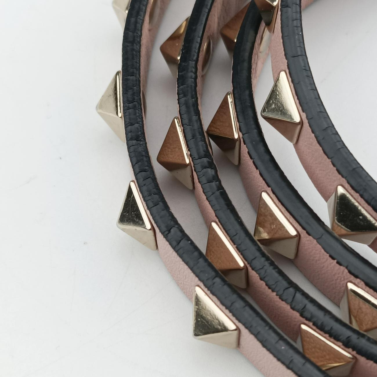 Pre-owned Valentino Rockstud Pink×Blue×Yellow Leather  shoulderbag | stylenewstar