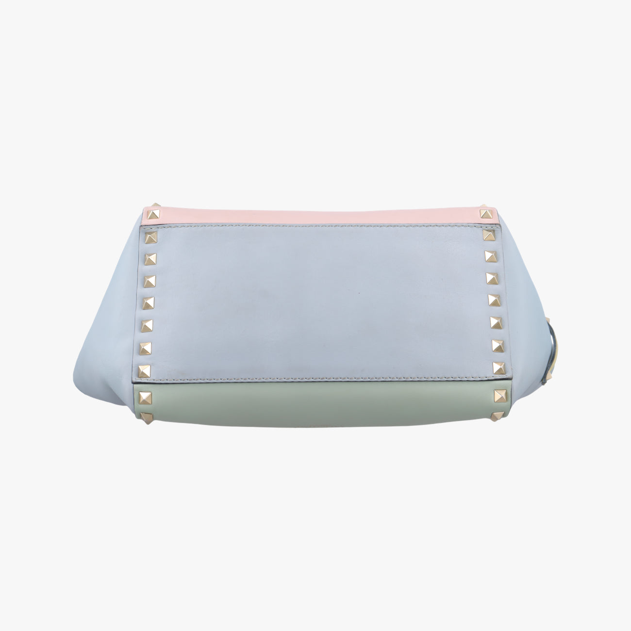 Pre-owned Valentino Rockstud Pink×Blue×Yellow Leather  shoulderbag | stylenewstar