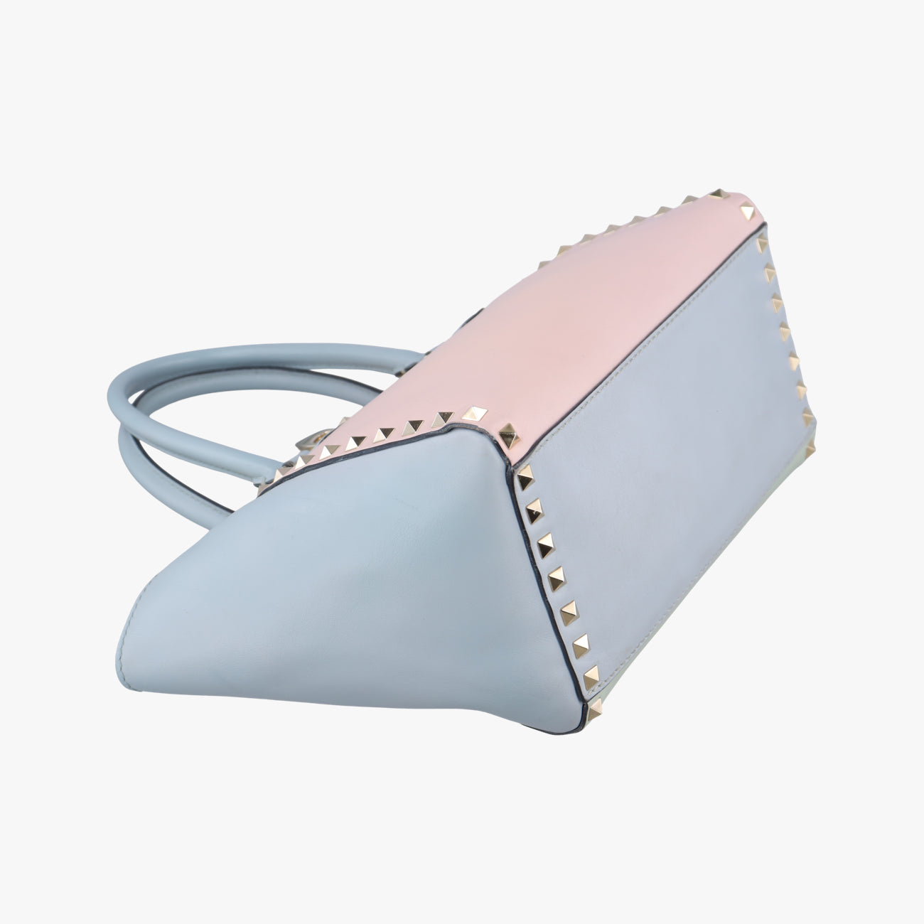 Pre-owned Valentino Rockstud Pink×Blue×Yellow Leather  shoulderbag | stylenewstar