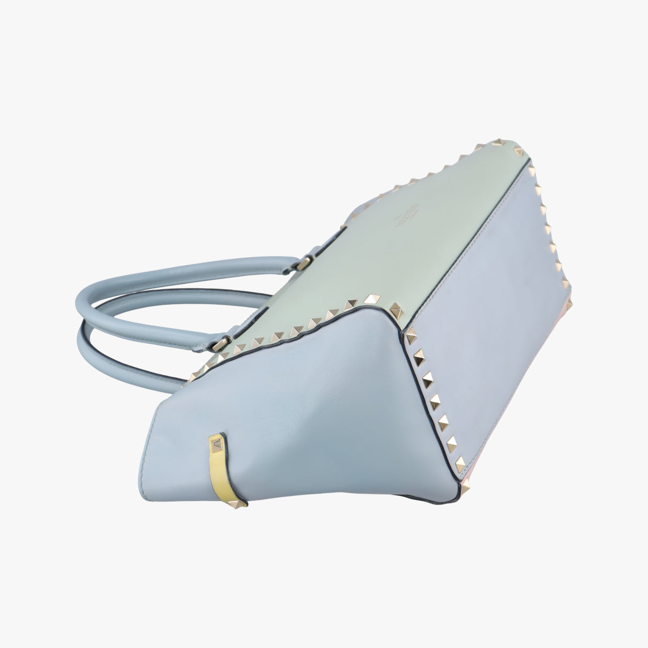 Pre-owned Valentino Rockstud Pink×Blue×Yellow Leather  shoulderbag | stylenewstar