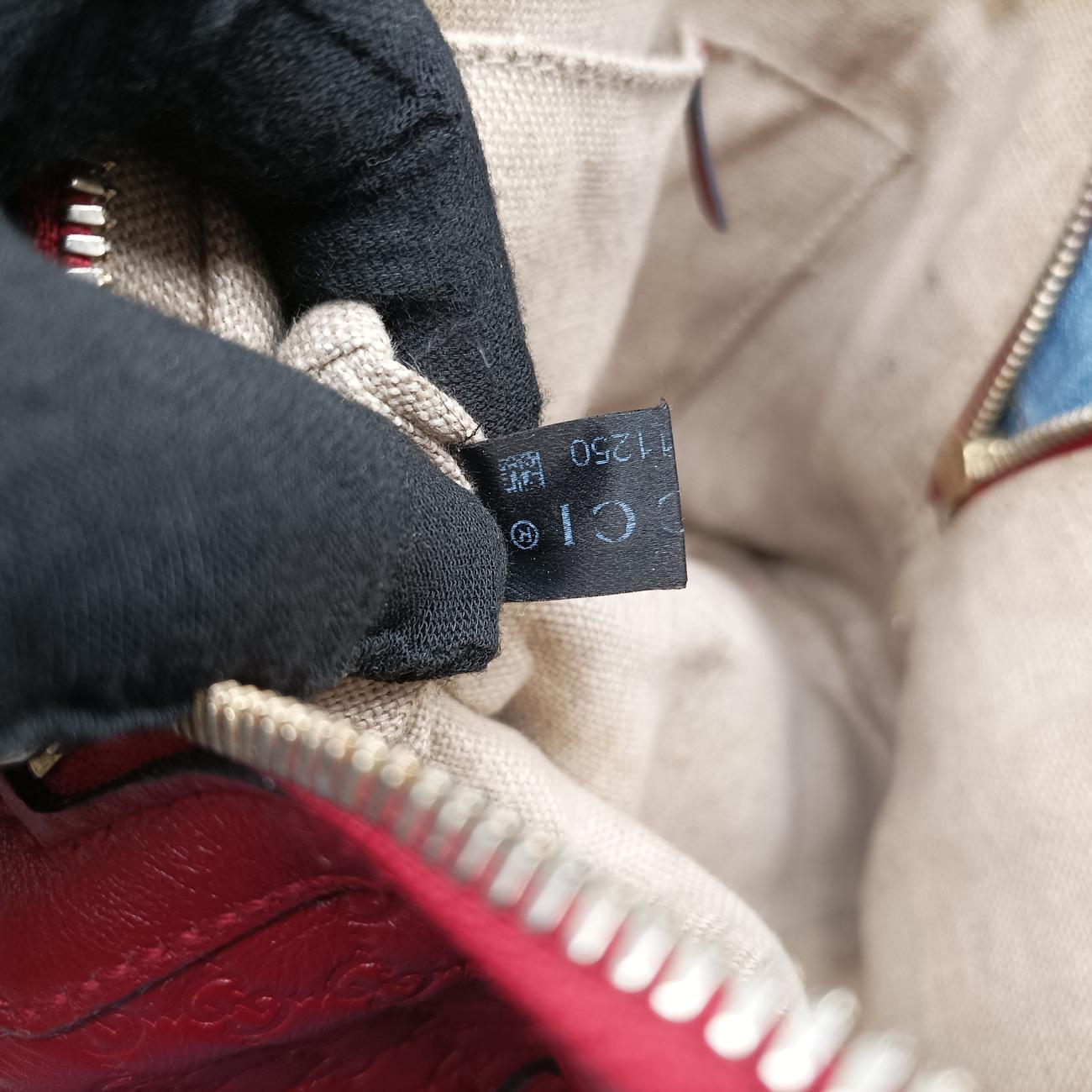 Pre-owned Gucci Microguccissima Red Leather 449654 handbag | stylenewstar