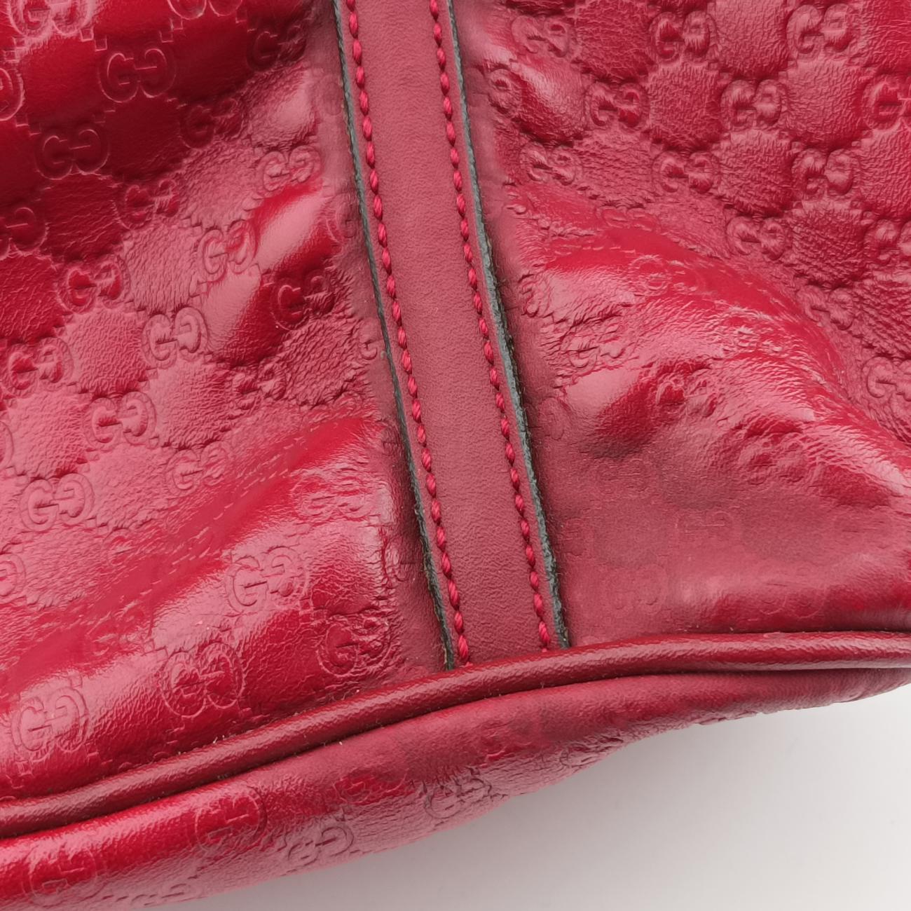 Pre-owned Gucci Microguccissima Red Leather 449654 handbag | stylenewstar