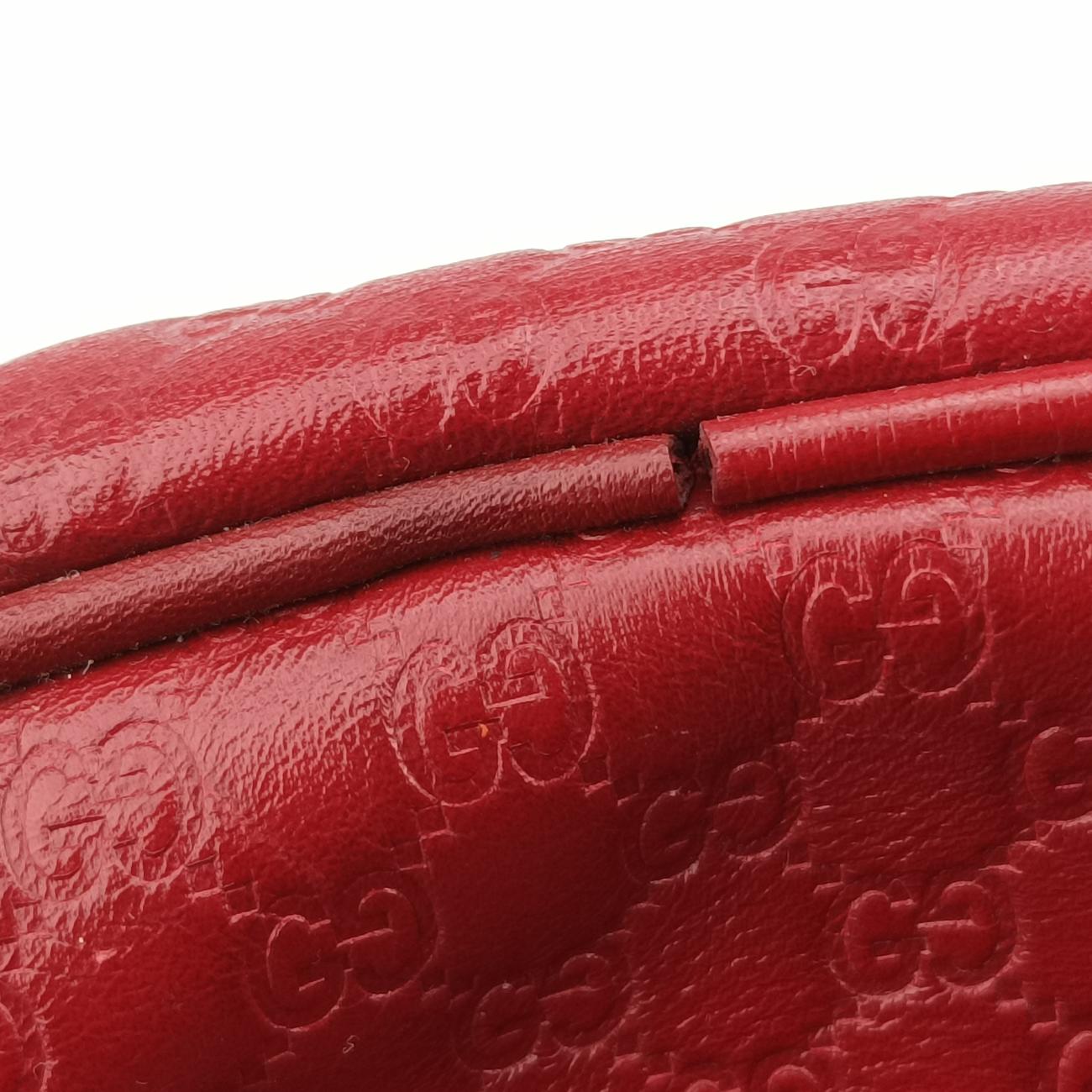 Pre-owned Gucci Microguccissima Red Leather 449654 handbag | stylenewstar