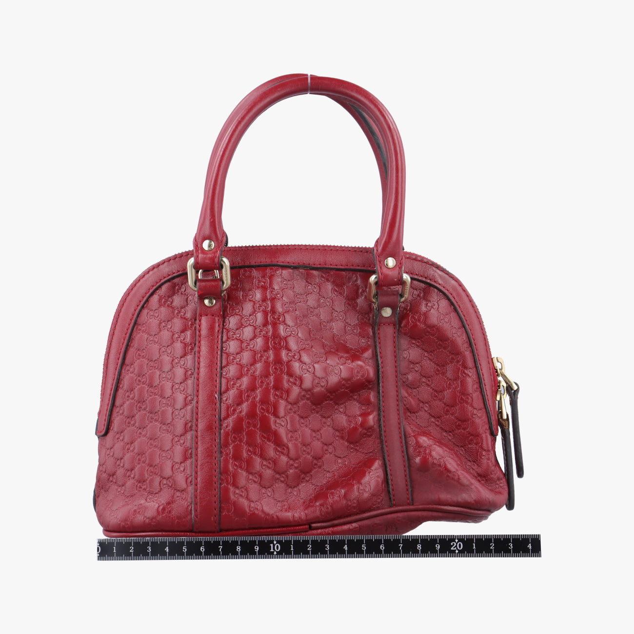 Pre-owned Gucci Microguccissima Red Leather 449654 handbag | stylenewstar