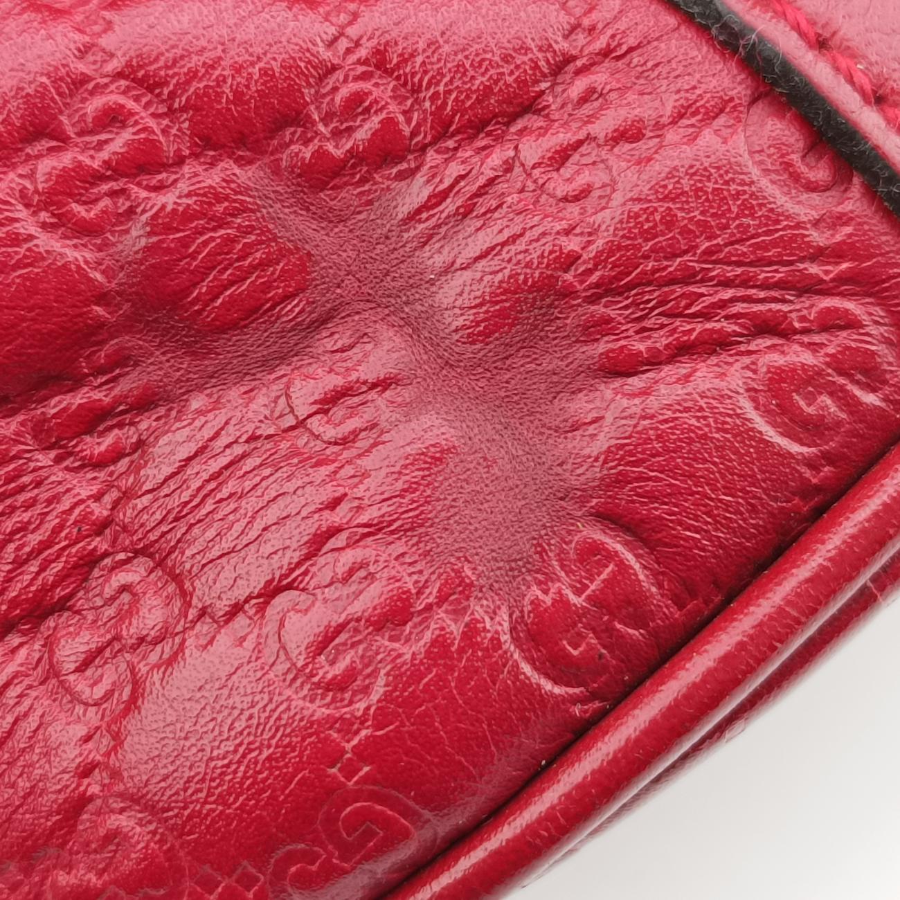 Pre-owned Gucci Microguccissima Red Leather 449654 handbag | stylenewstar