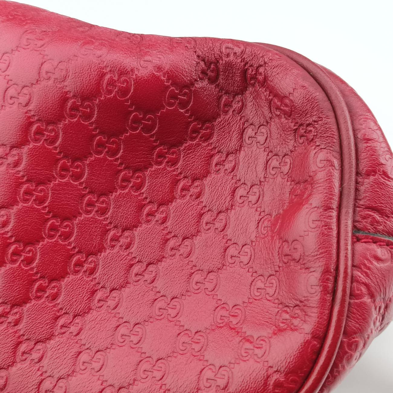 Pre-owned Gucci Microguccissima Red Leather 449654 handbag | stylenewstar