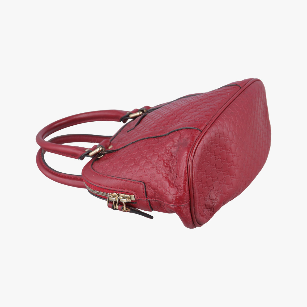 Pre-owned Gucci Microguccissima Red Leather 449654 handbag | stylenewstar