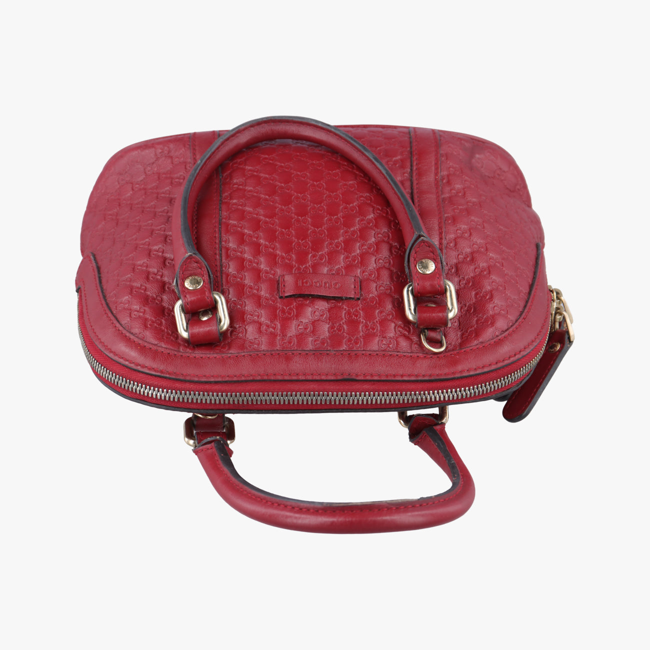 Pre-owned Gucci Microguccissima Red Leather 449654 handbag | stylenewstar