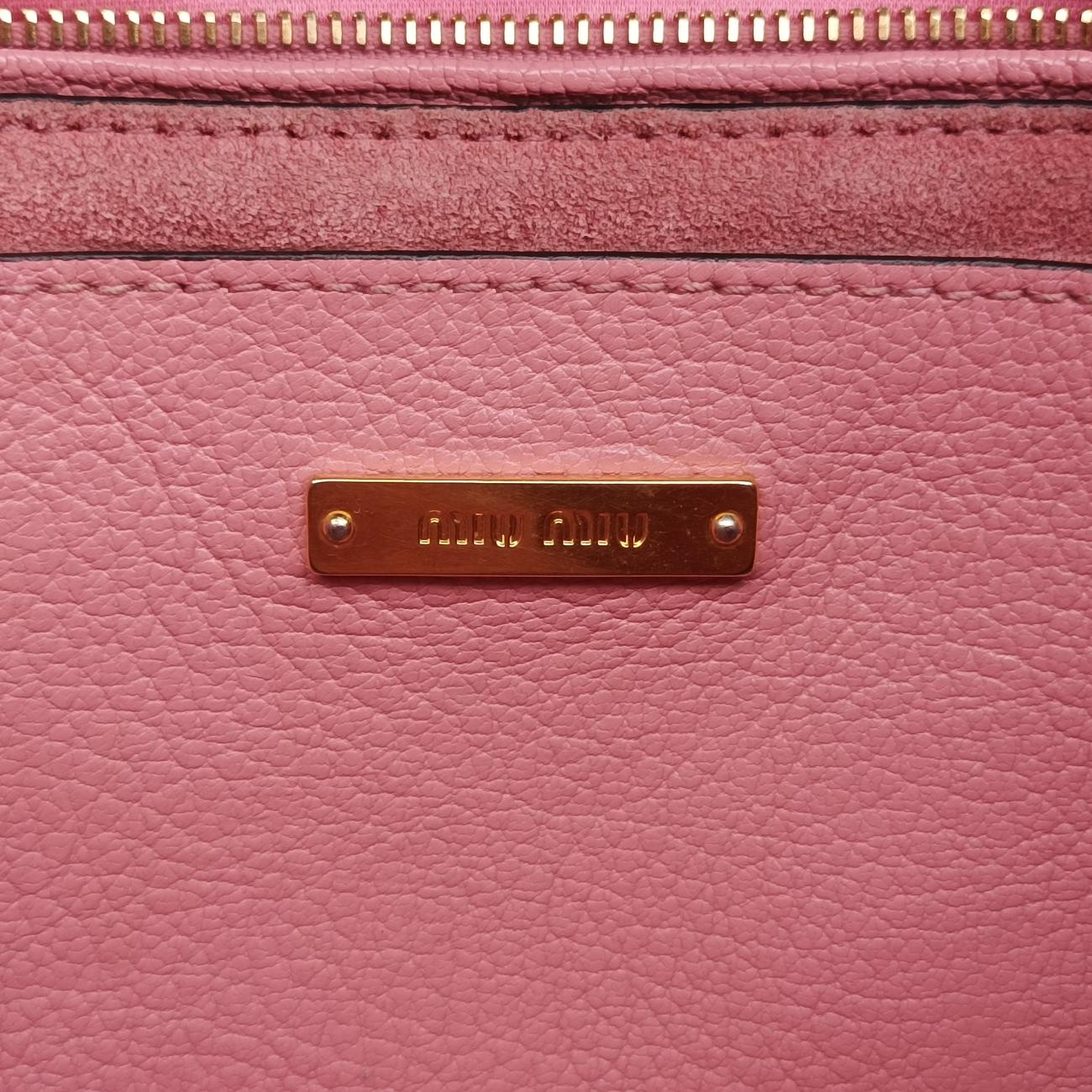 Pre-owned Miu Miu Miu Lady Pink×multicolor Leather  shoulderbag | stylenewstar