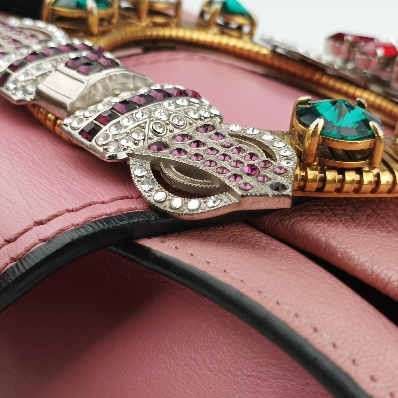 Pre-owned Miu Miu Miu Lady Pink×multicolor Leather  shoulderbag | stylenewstar