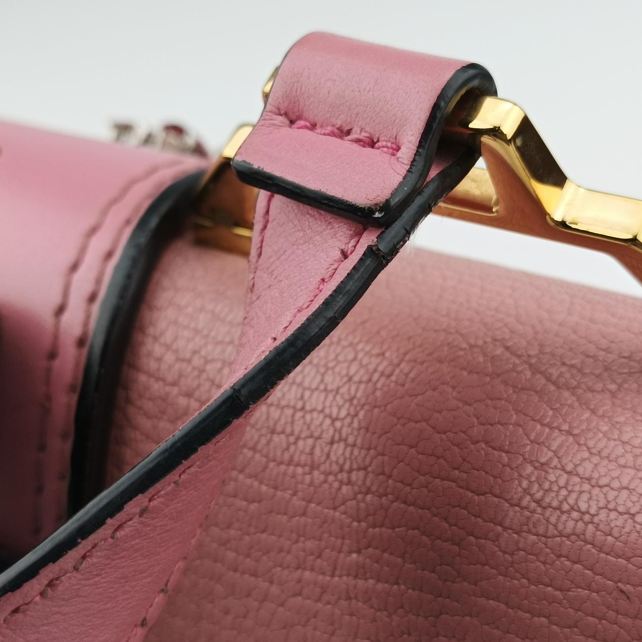 Pre-owned Miu Miu Miu Lady Pink×multicolor Leather  shoulderbag | stylenewstar