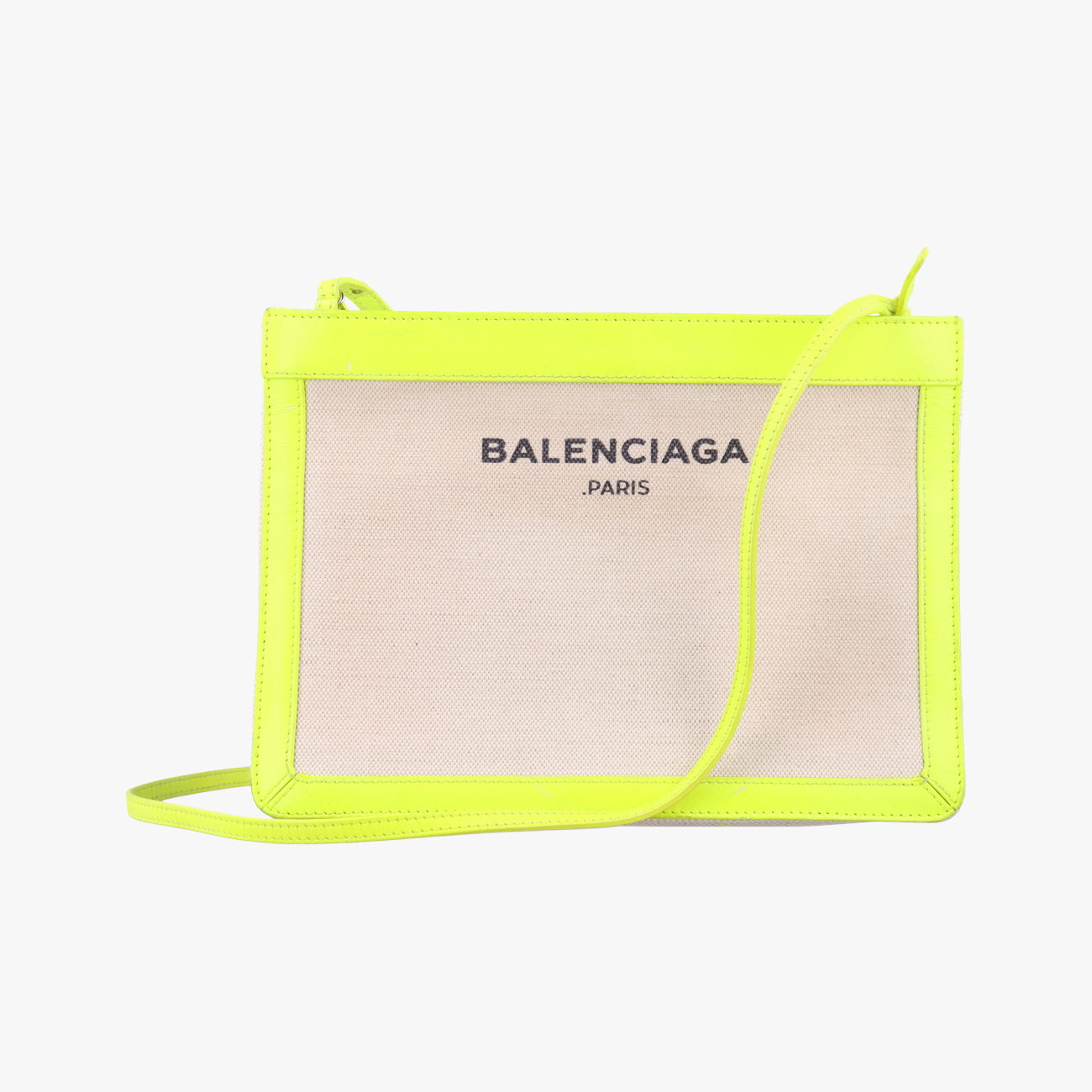 Pre-owned Balenciaga Original Yellow×beige Canvas×leather  shoulderbag | stylenewstar