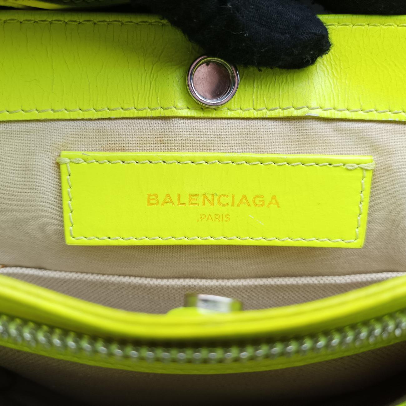 Pre-owned Balenciaga Original Yellow×beige Canvas×leather  shoulderbag | stylenewstar