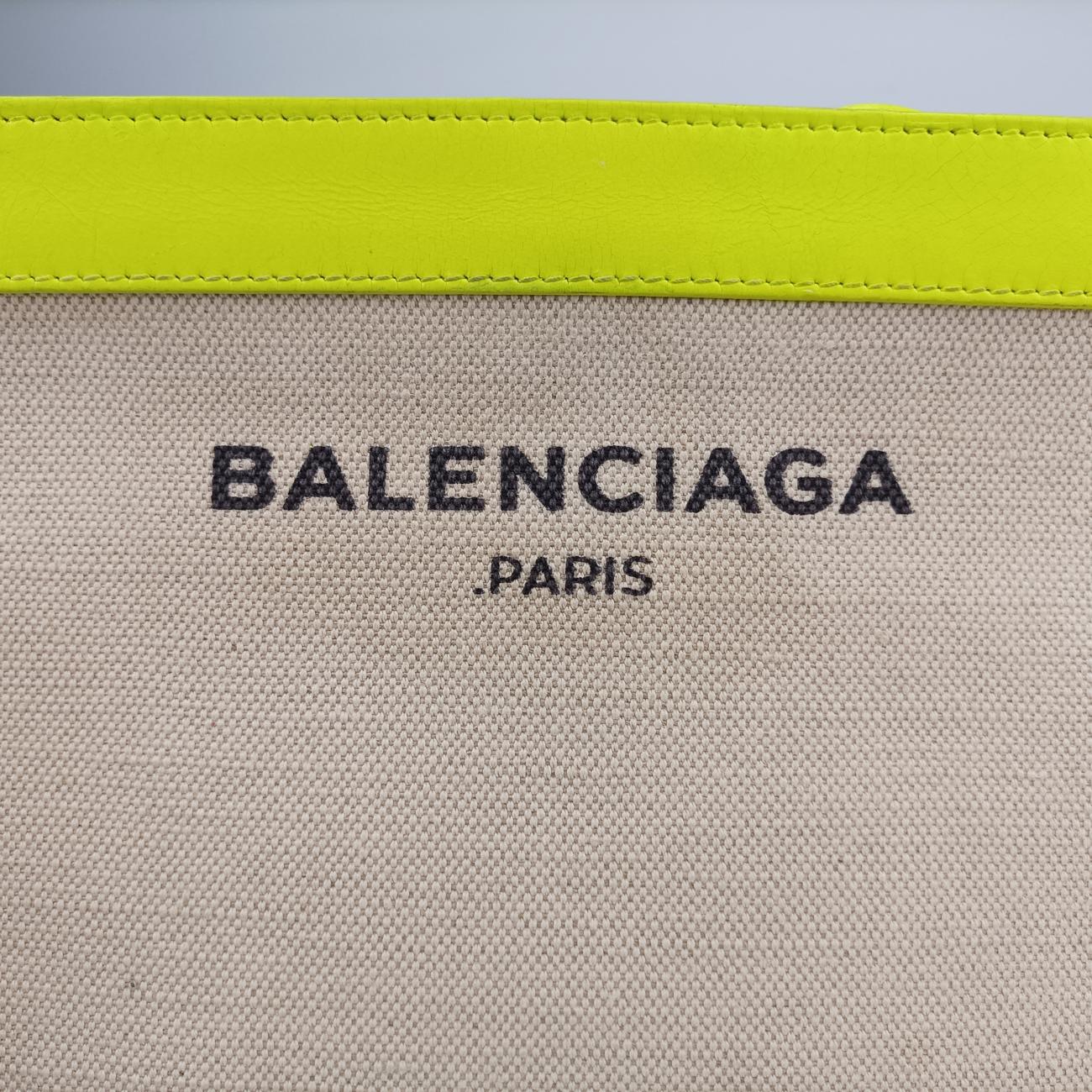 Pre-owned Balenciaga Original Yellow×beige Canvas×leather  shoulderbag | stylenewstar
