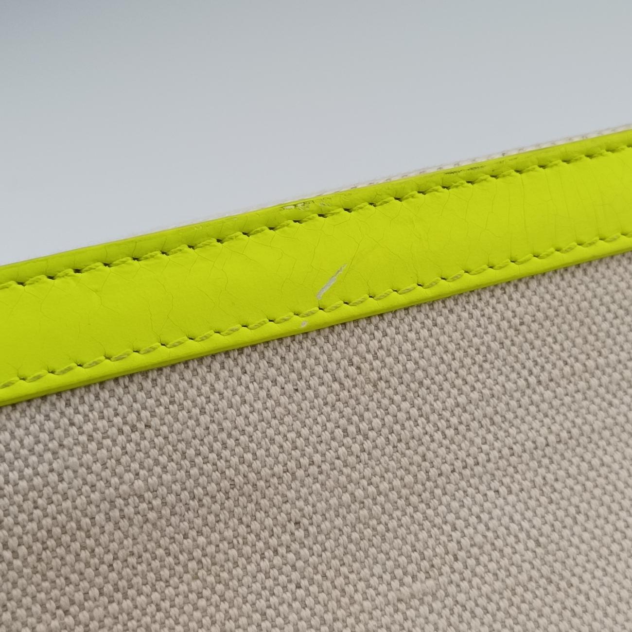 Pre-owned Balenciaga Original Yellow×beige Canvas×leather  shoulderbag | stylenewstar