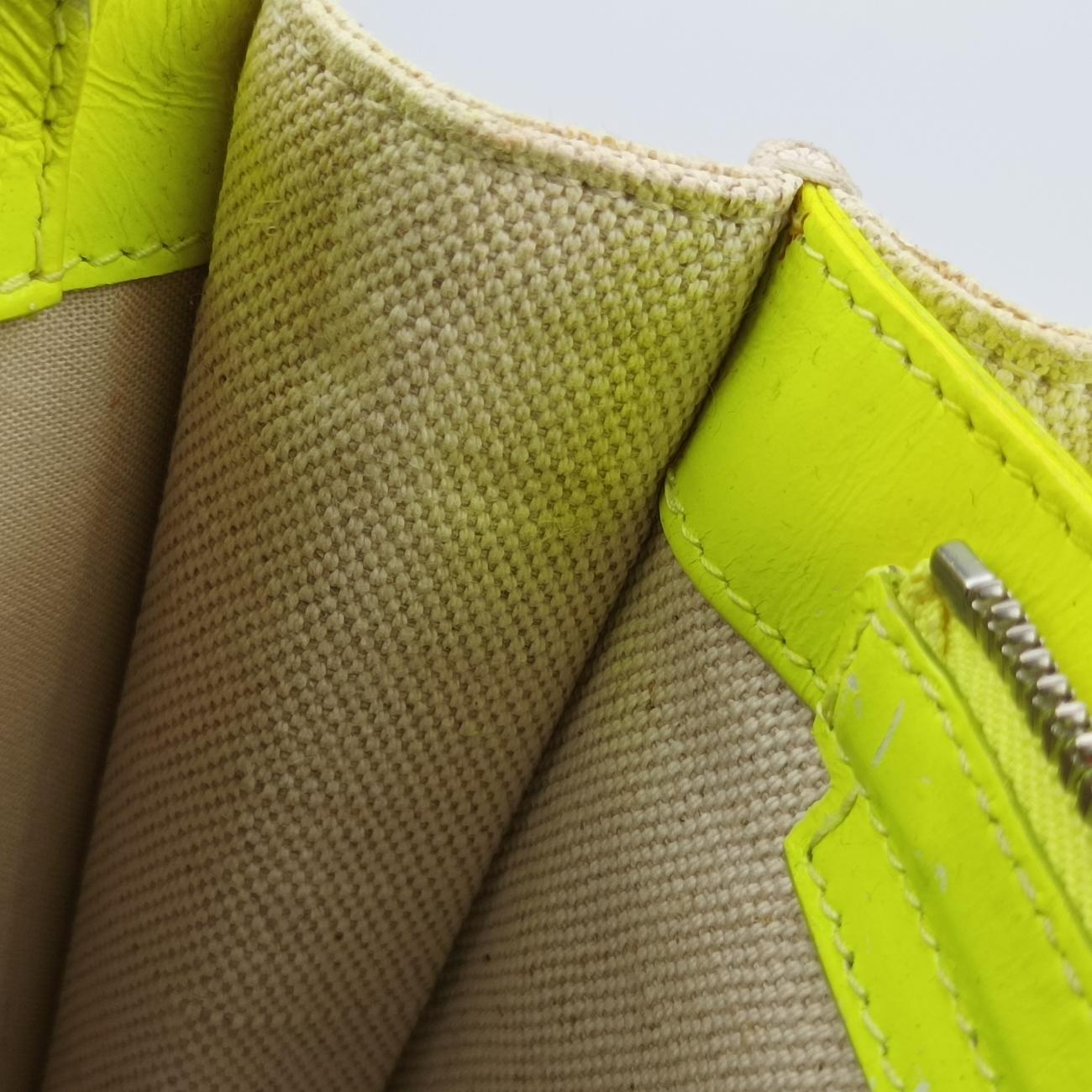 Pre-owned Balenciaga Original Yellow×beige Canvas×leather  shoulderbag | stylenewstar