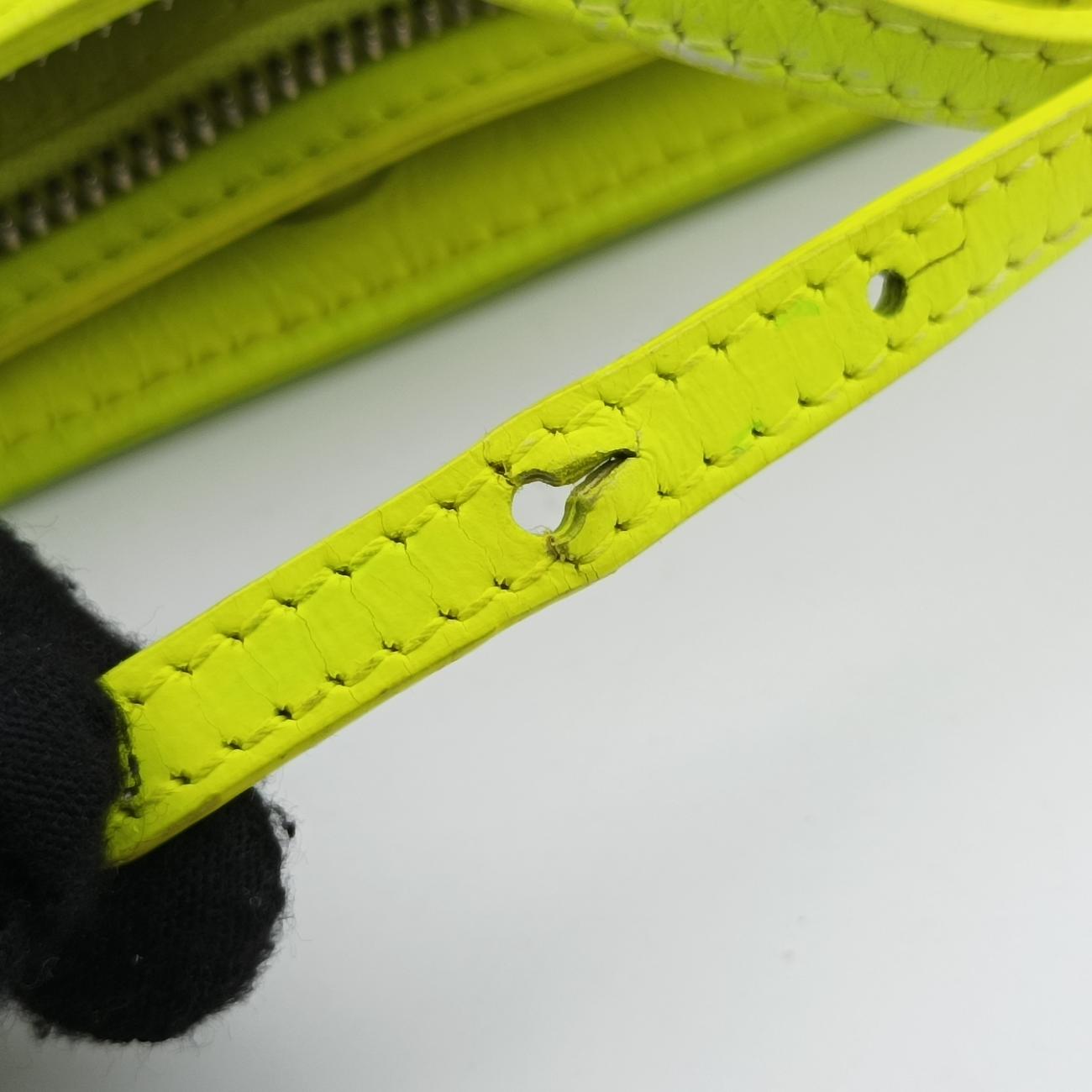 Pre-owned Balenciaga Original Yellow×beige Canvas×leather  shoulderbag | stylenewstar