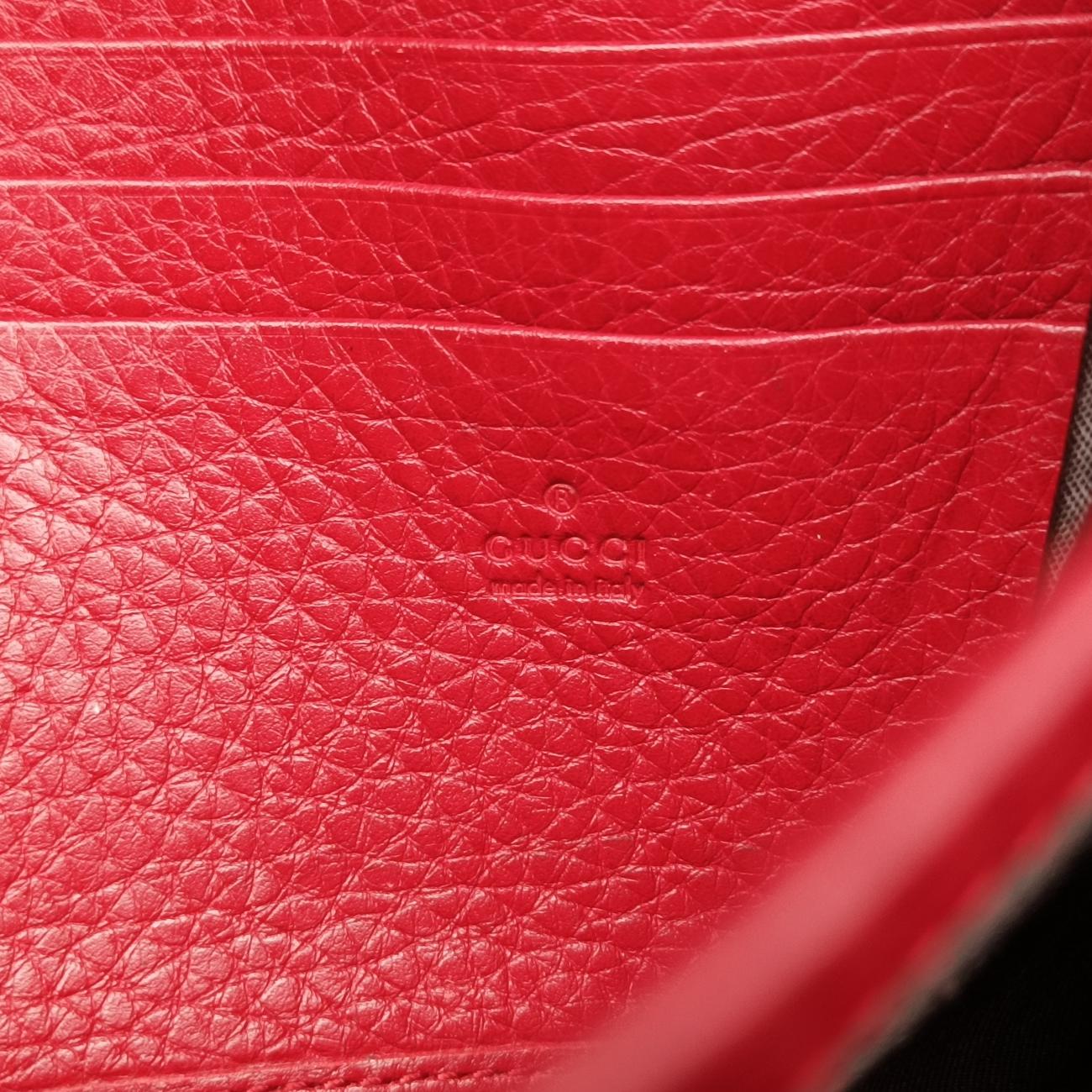 Pre-owned Gucci GG Marmont Red Leather 401232 shoulderbag | stylenewstar