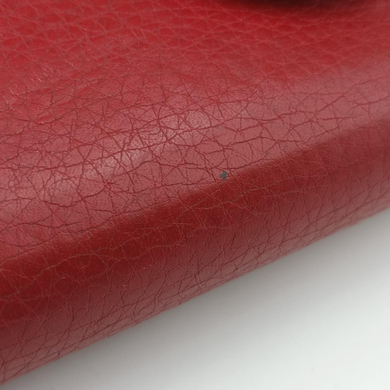 Pre-owned Gucci GG Marmont Red Leather 401232 shoulderbag | stylenewstar