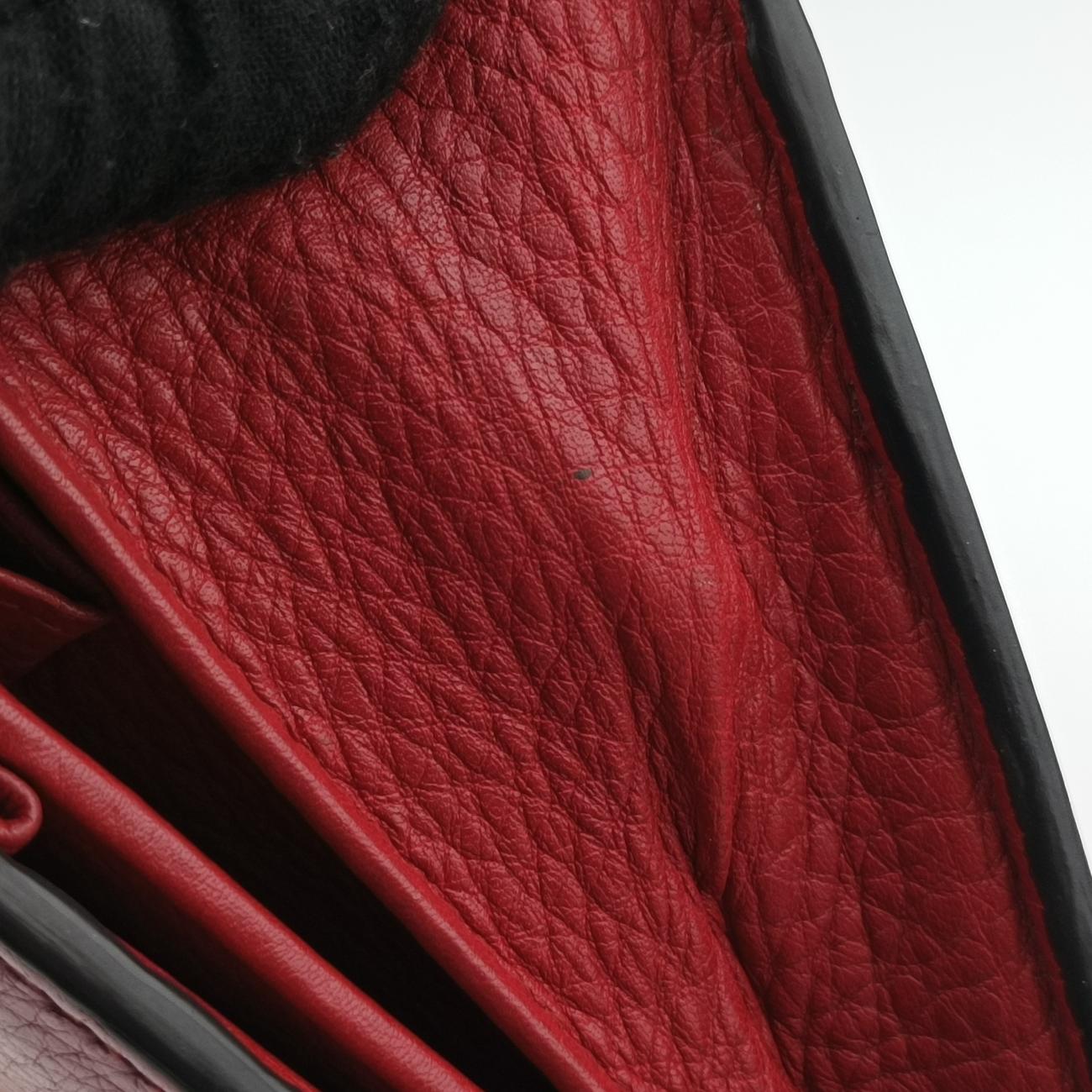 Pre-owned Gucci GG Marmont Red Leather 401232 shoulderbag | stylenewstar