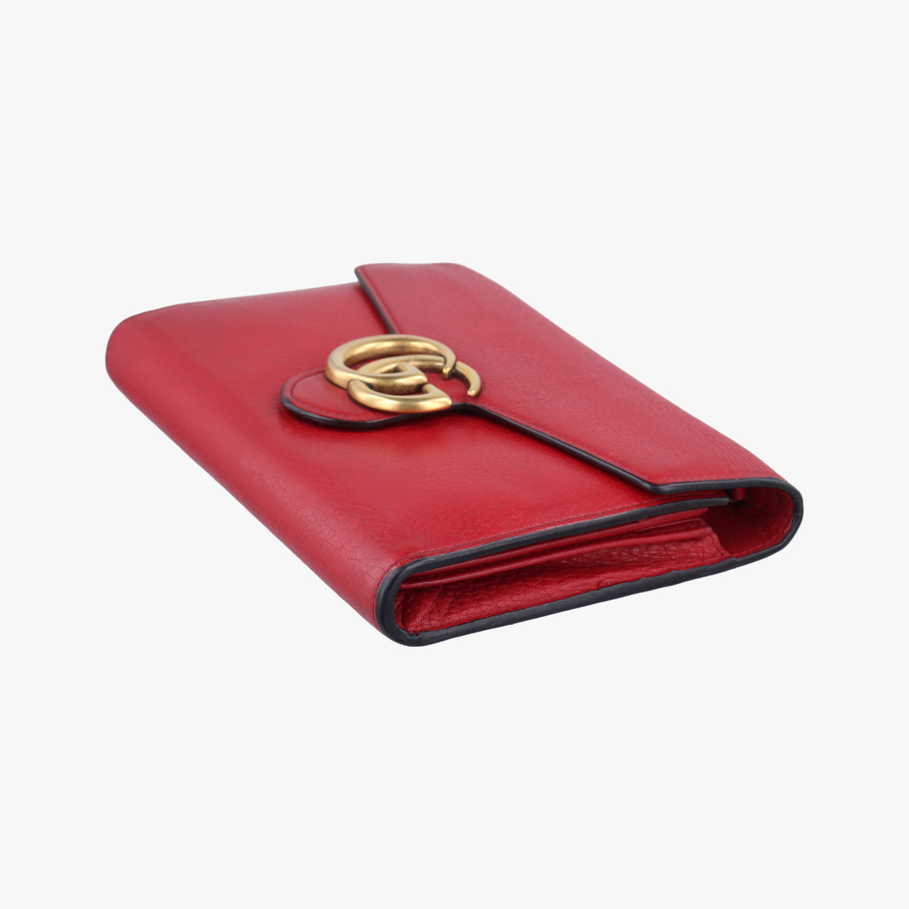 Pre-owned Gucci GG Marmont Red Leather 401232 shoulderbag | stylenewstar