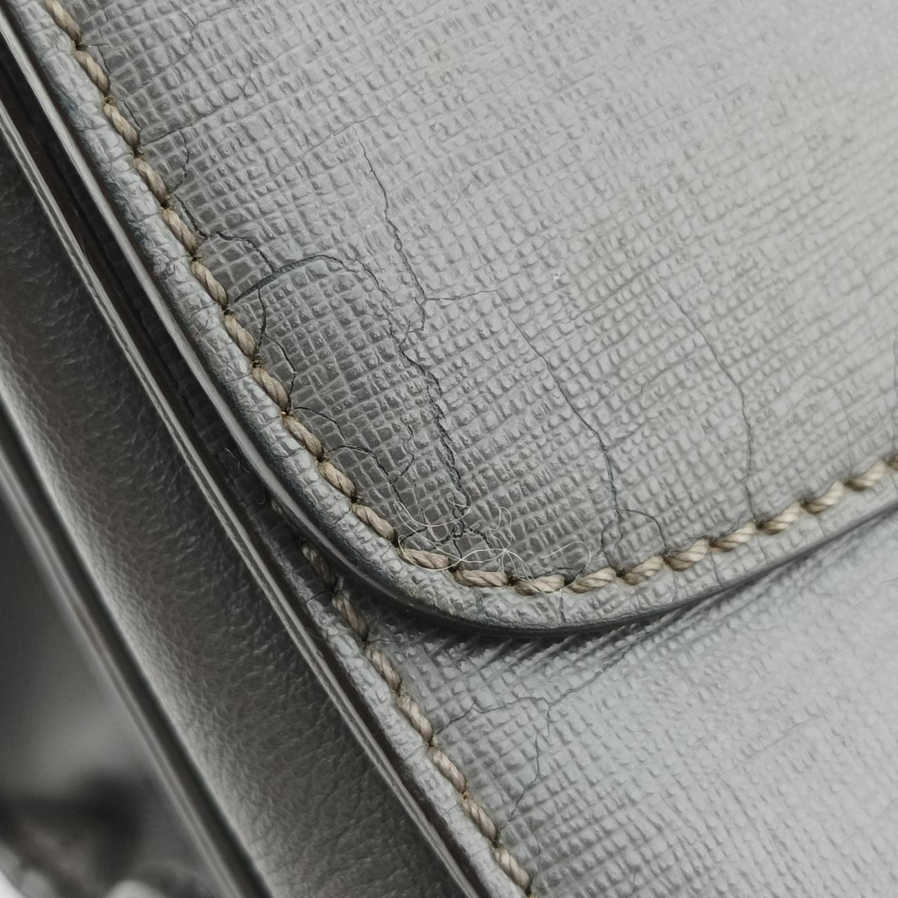 Pre-owned Fendi Demi Jour Grey Leather 8BT222 shoulderbag | stylenewstar