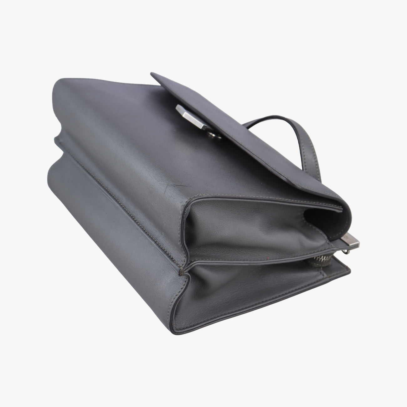 Pre-owned Fendi Demi Jour Grey Leather 8BT222 shoulderbag | stylenewstar