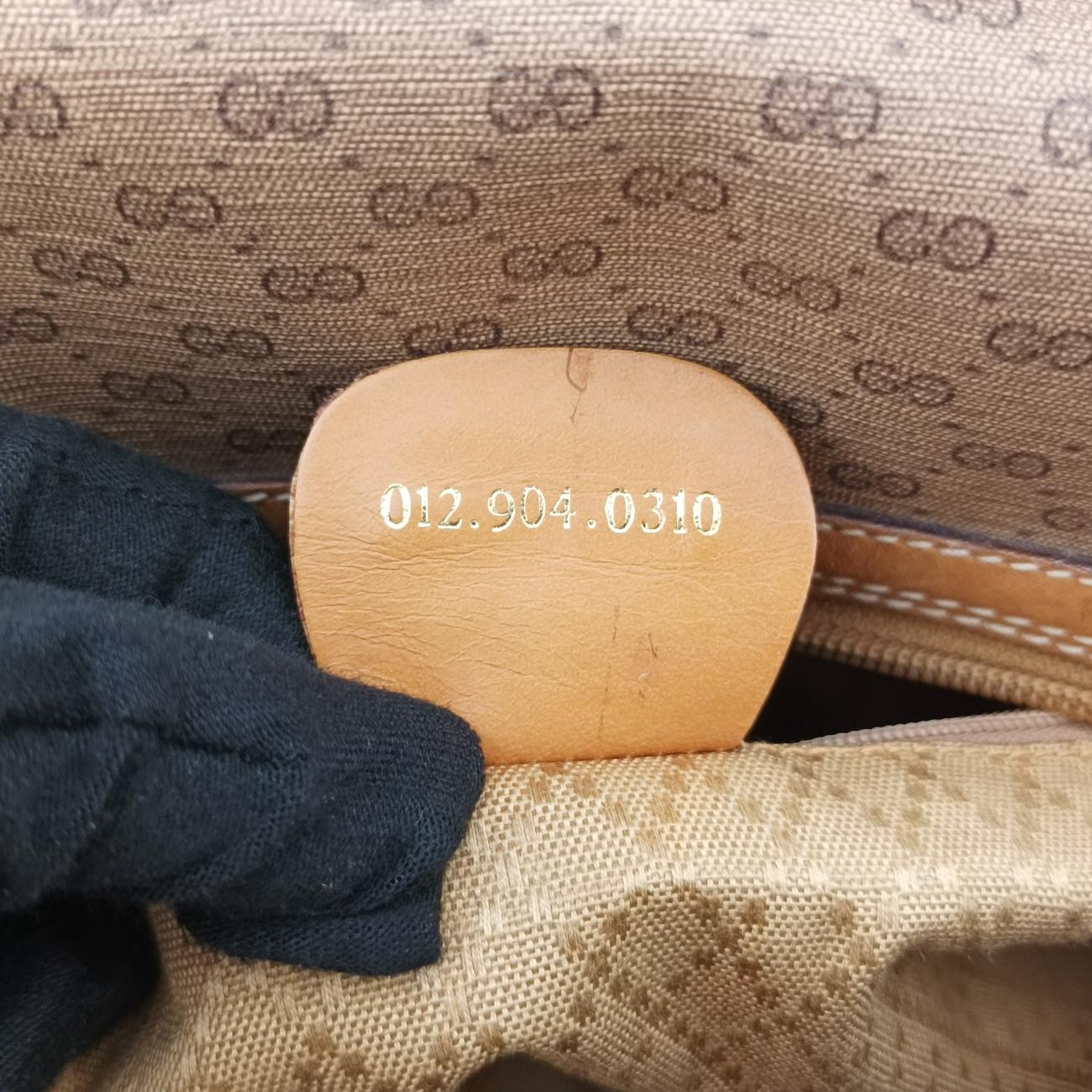 Pre-owned Gucci GG Micro Beige x Red x Green PVC coated canvas 12.9 handbag | stylenewstar