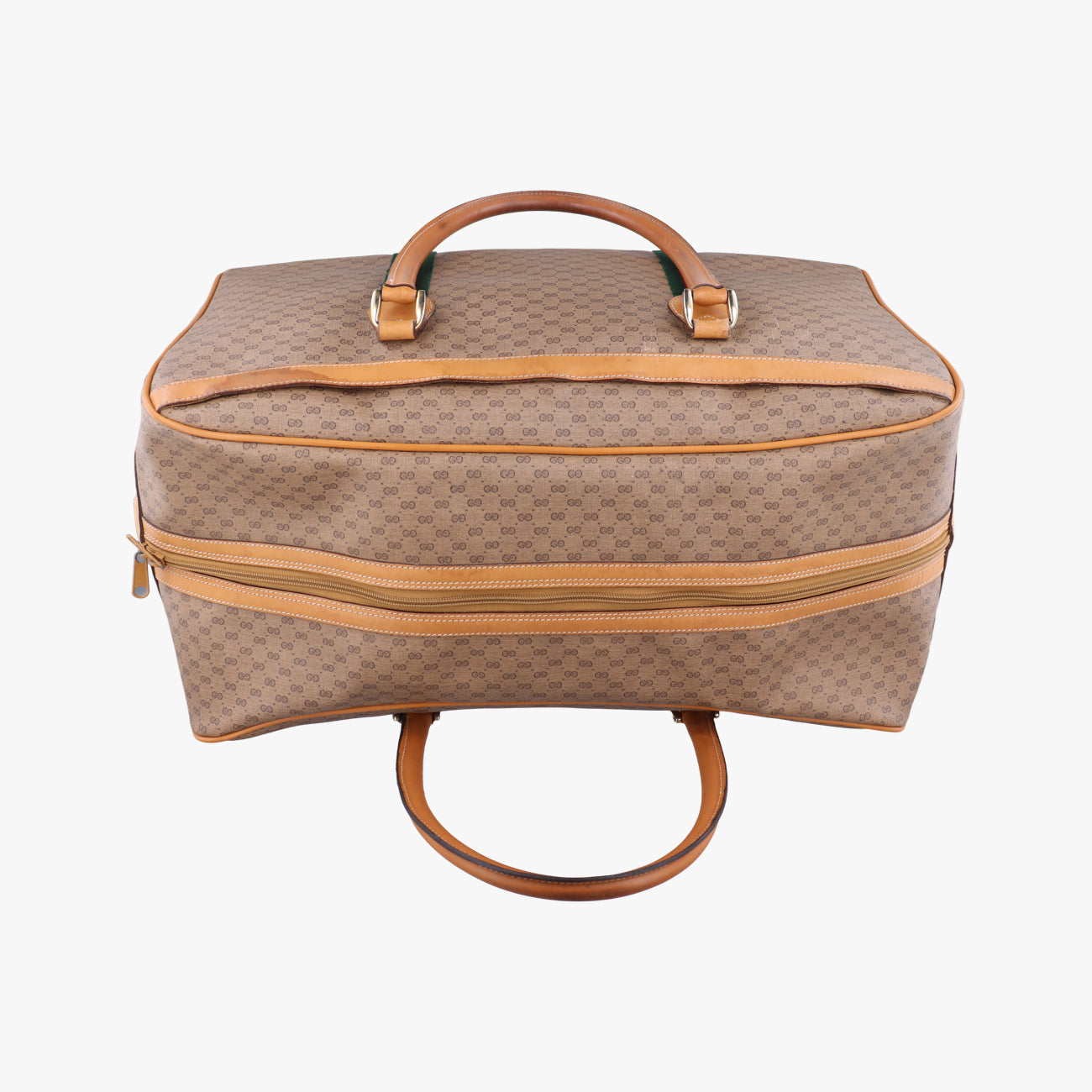 Pre-owned Gucci GG Micro Beige x Red x Green PVC coated canvas 12.9 handbag | stylenewstar