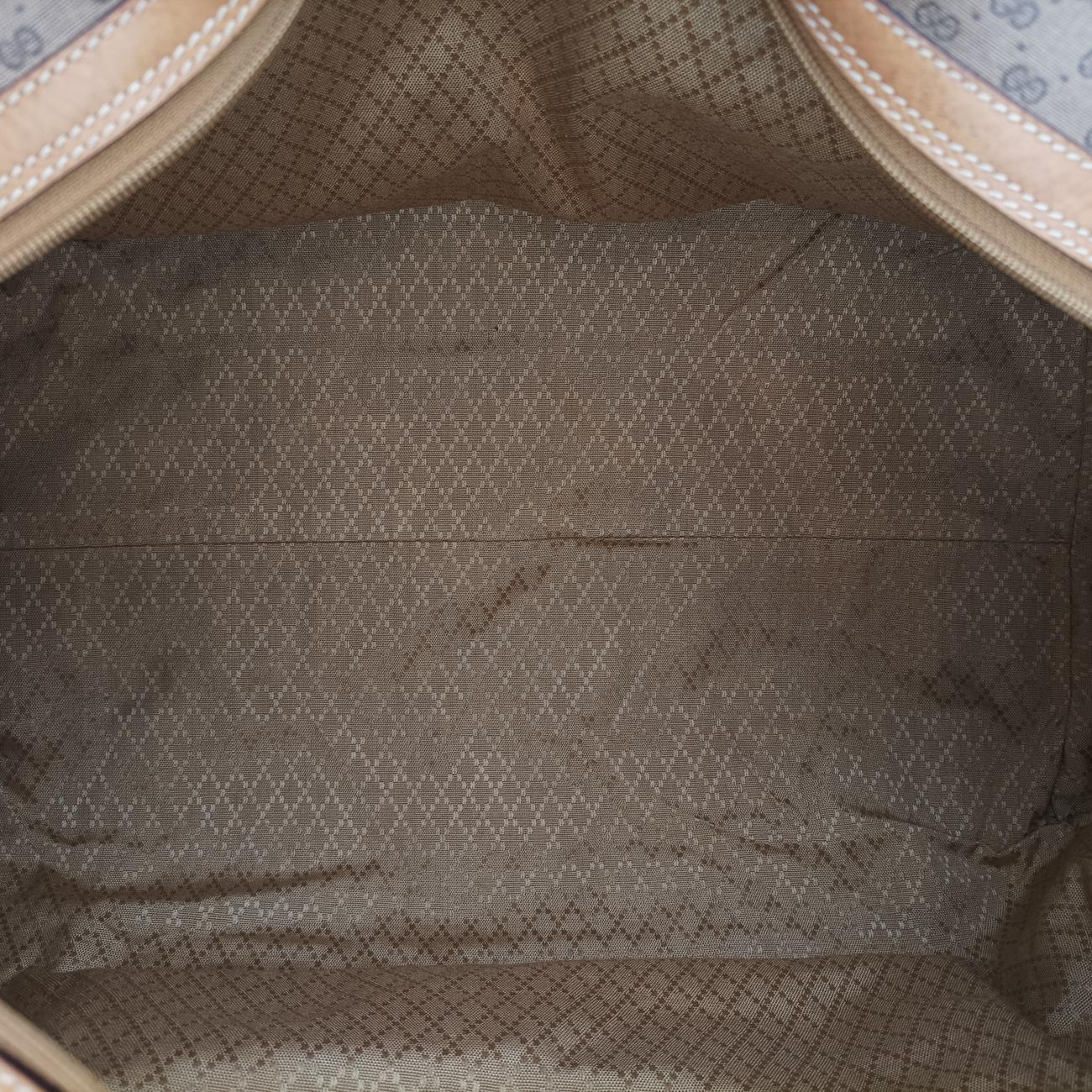 Pre-owned Gucci GG Micro Beige x Red x Green PVC coated canvas 12.9 handbag | stylenewstar