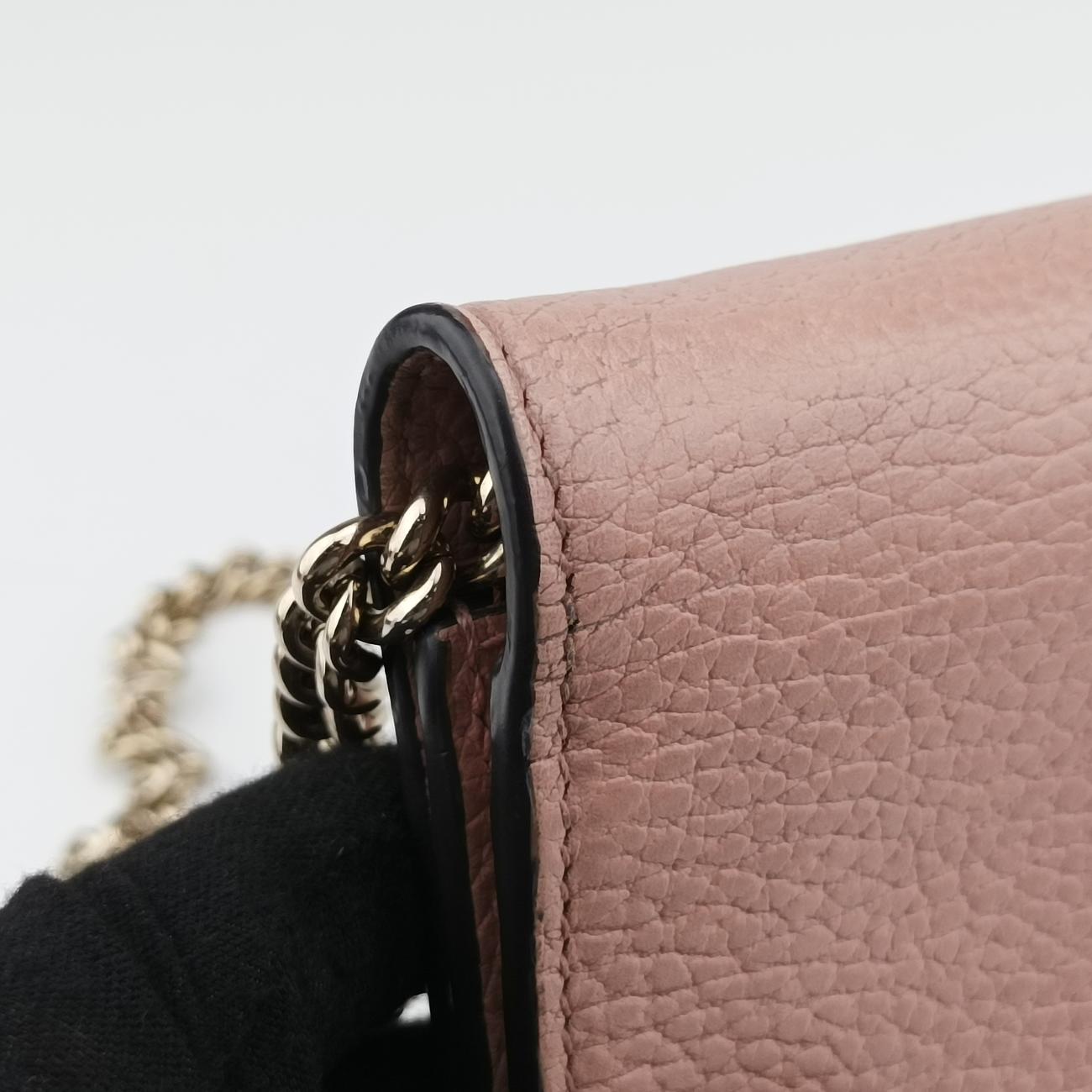 Pre-owned Gucci Interlocking G Blossom Betty Pink Leather 466506 shoulderbag | stylenewstar