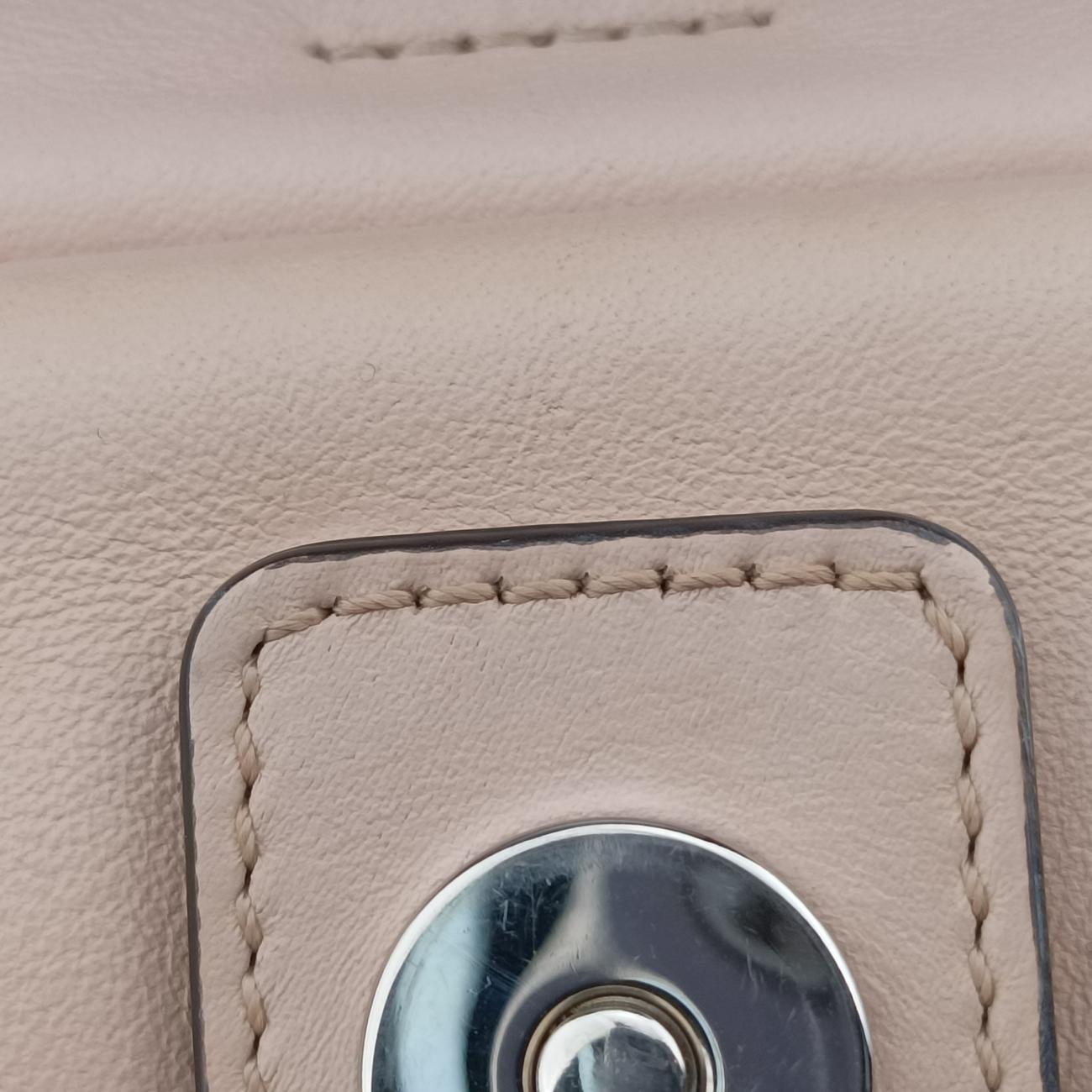 Pre-owned Chloe FAYE Pink×Beige Leather × suede  shoulderbag | stylenewstar