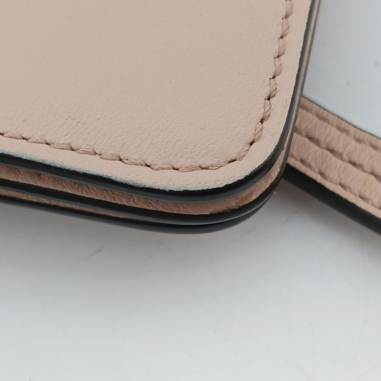 Pre-owned Chloe FAYE Pink×Beige Leather × suede  shoulderbag | stylenewstar