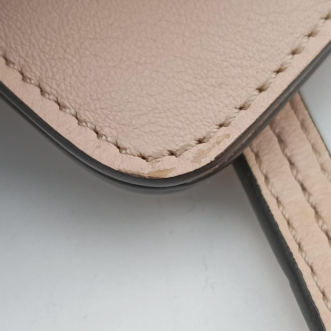 Pre-owned Chloe FAYE Pink×Beige Leather × suede  shoulderbag | stylenewstar