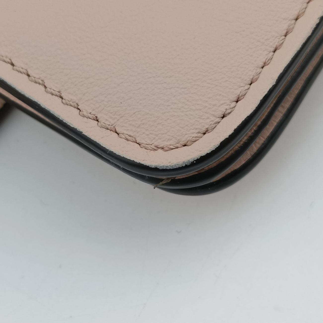 Pre-owned Chloe FAYE Pink×Beige Leather × suede  shoulderbag | stylenewstar