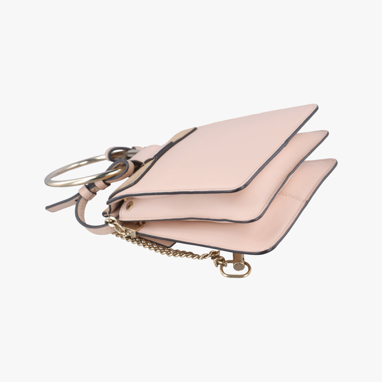 Pre-owned Chloe FAYE Pink×Beige Leather × suede  shoulderbag | stylenewstar