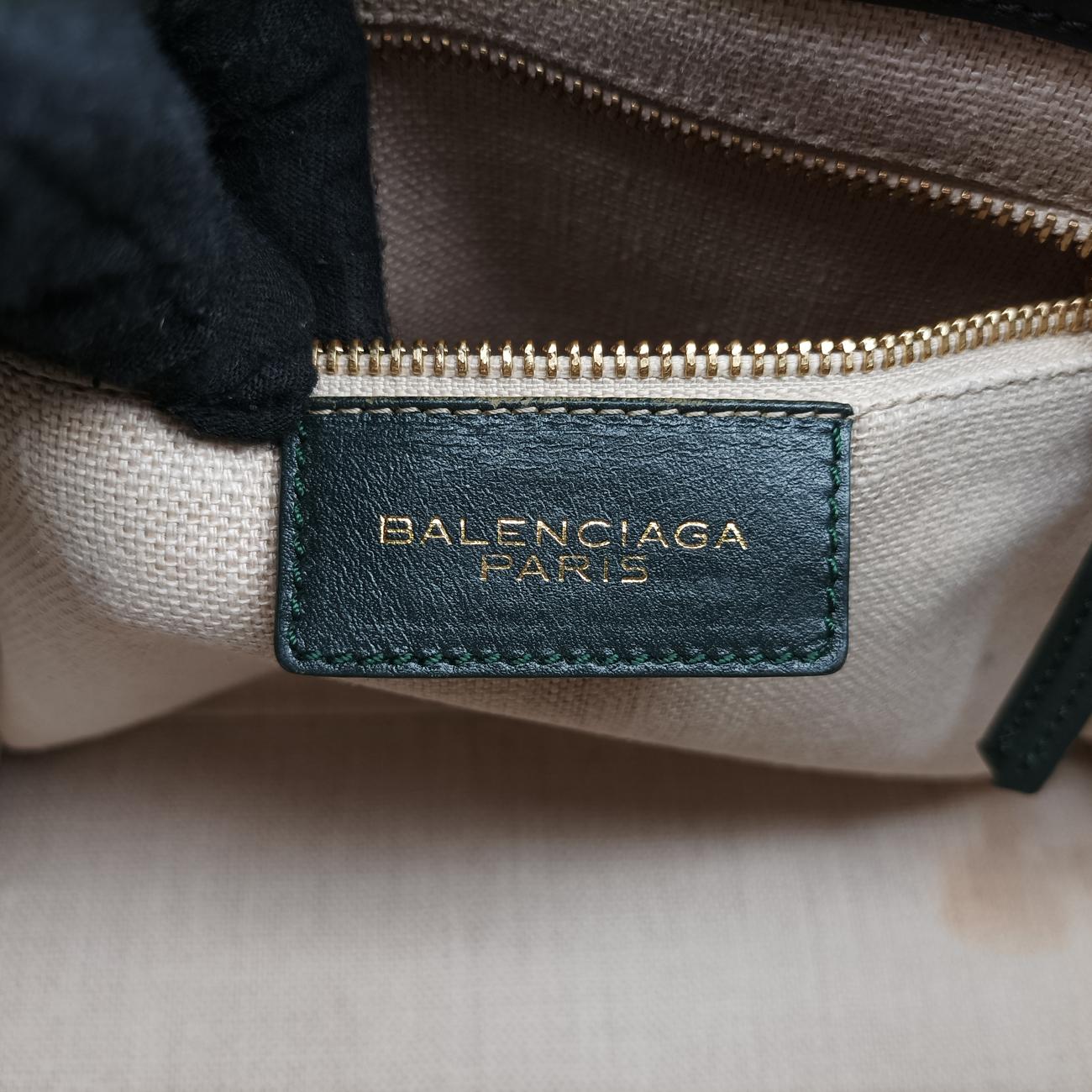 Pre-owned Balenciaga Padlock All Afternoon Green Leather  shoulderbag | stylenewstar