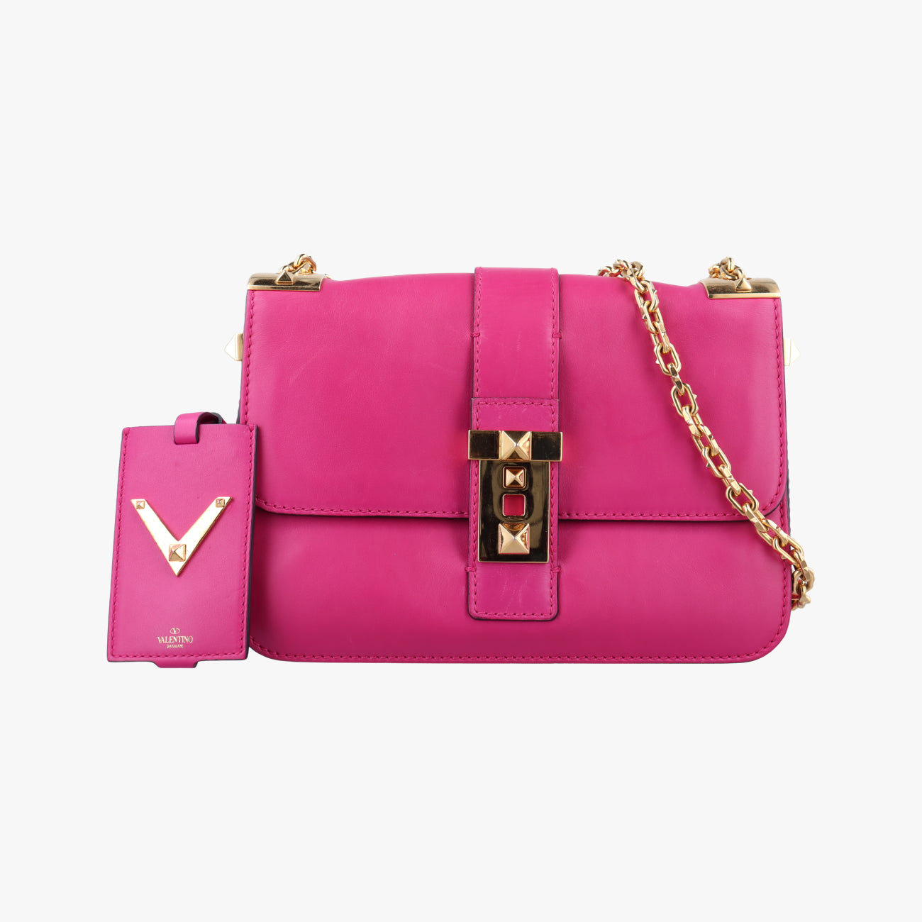 Pre-owned Valentino Rockstud　 Rose Leather  shoulderbag | stylenewstar