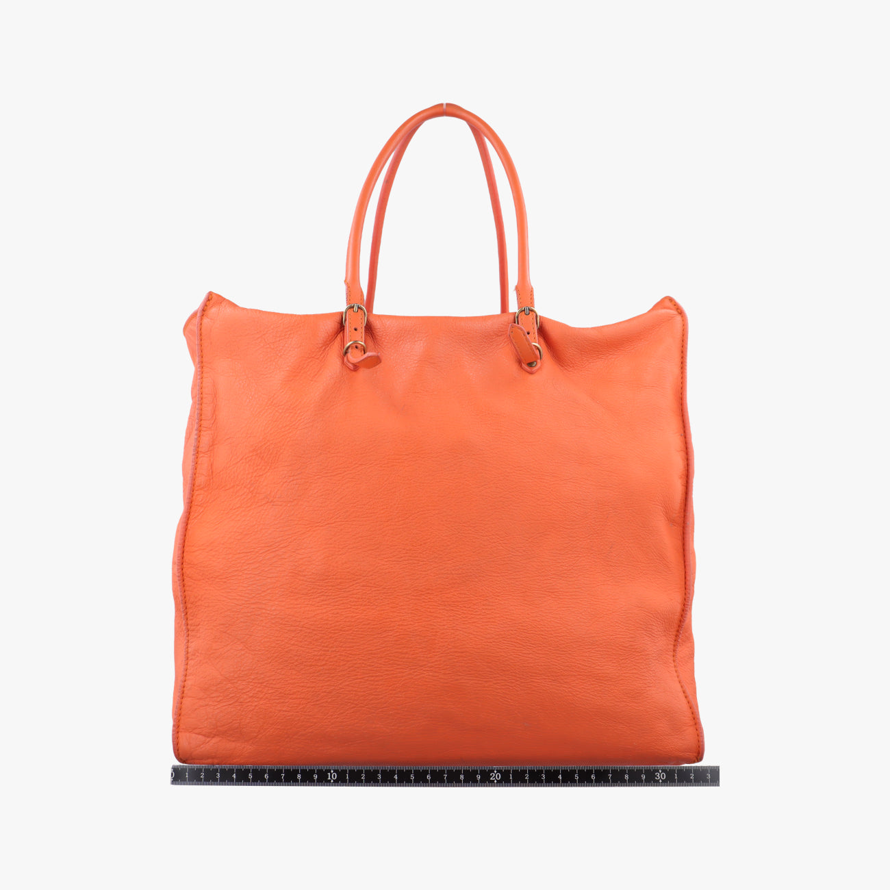 Pre-owned Balenciaga The Paper Orange Lambskin  shoulderbag | stylenewstar