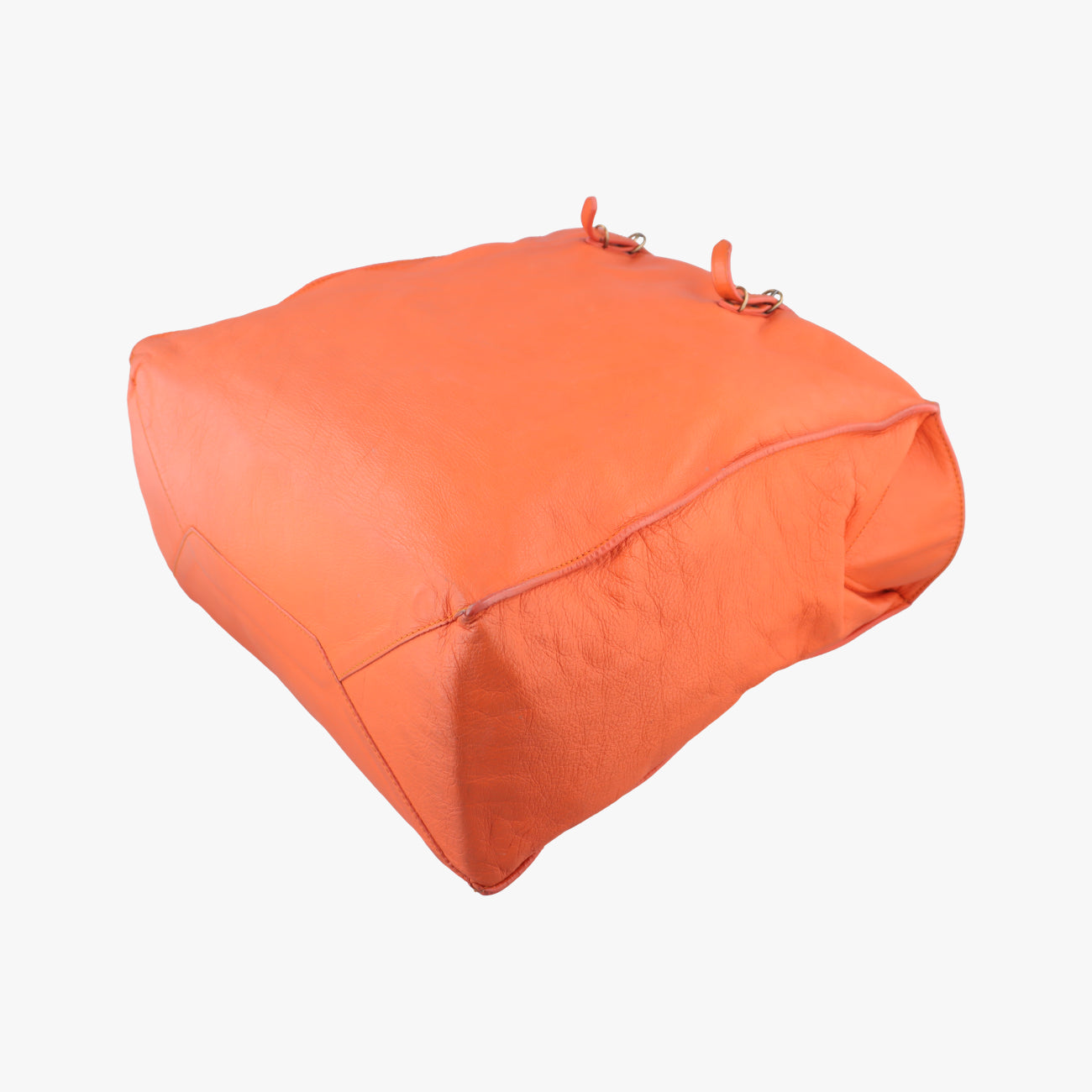 Pre-owned Balenciaga The Paper Orange Lambskin  shoulderbag | stylenewstar