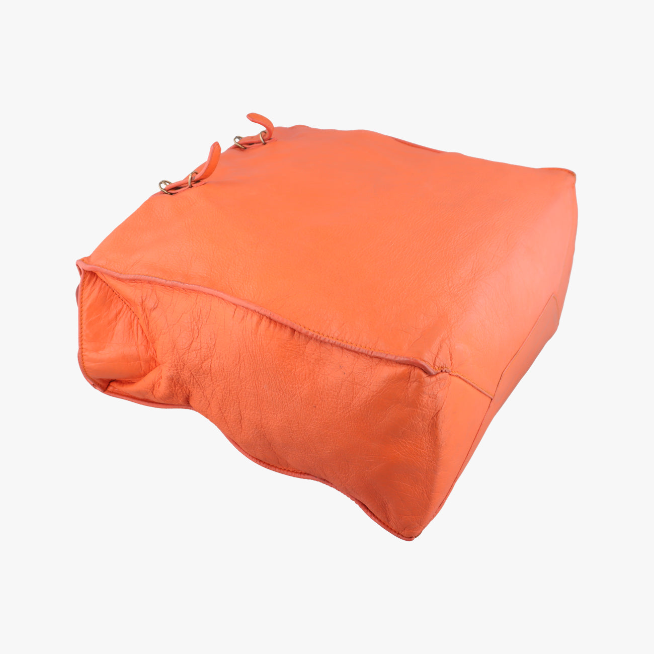 Pre-owned Balenciaga The Paper Orange Lambskin  shoulderbag | stylenewstar