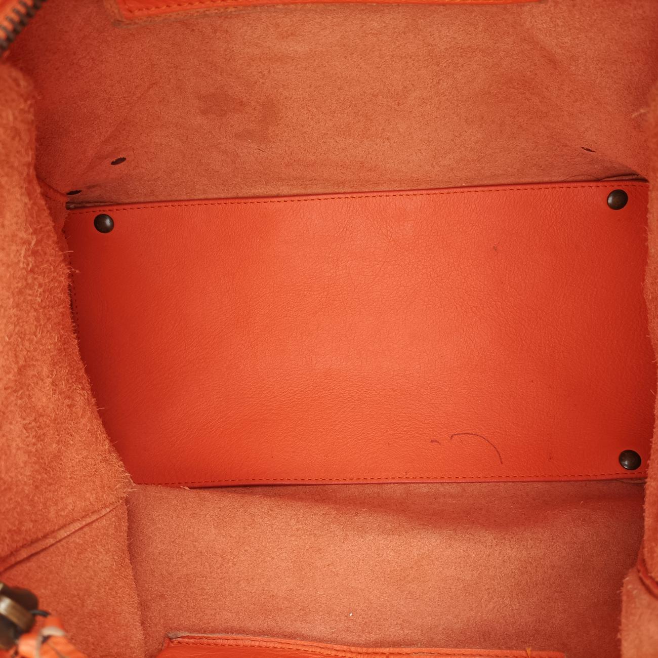 Pre-owned Balenciaga The Paper Orange Lambskin  shoulderbag | stylenewstar