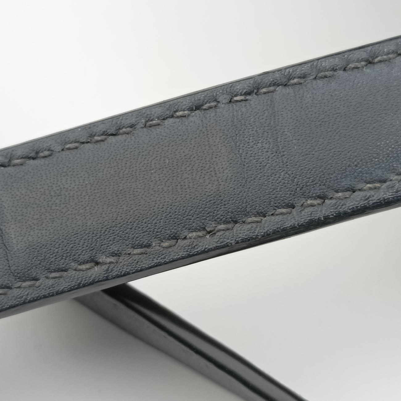 Secondhand Christian Dior Saddle Navy×Gray Jacquard  shoulderbag | stylenewstar