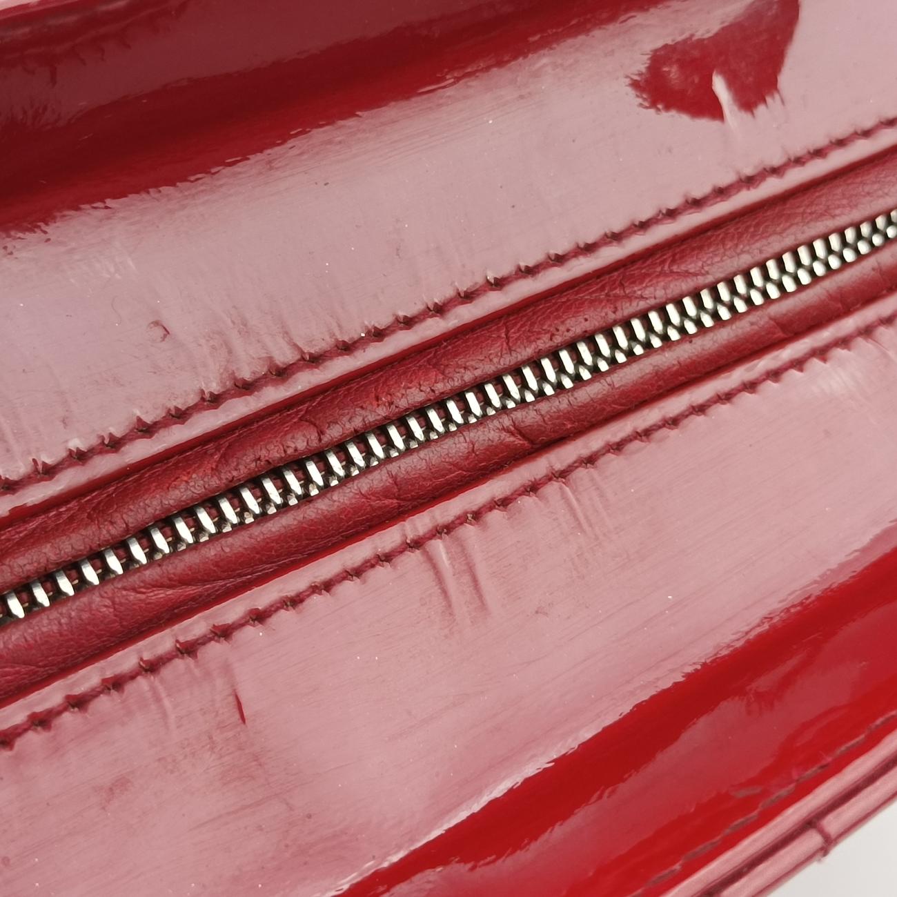 Pre-owned Christian Dior Lady Dior Red Patent  handbag | stylenewstar