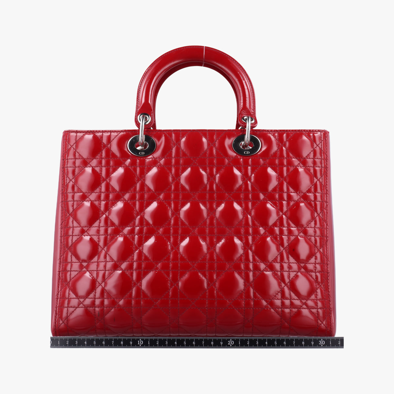 Pre-owned Christian Dior Lady Dior Red Patent  handbag | stylenewstar