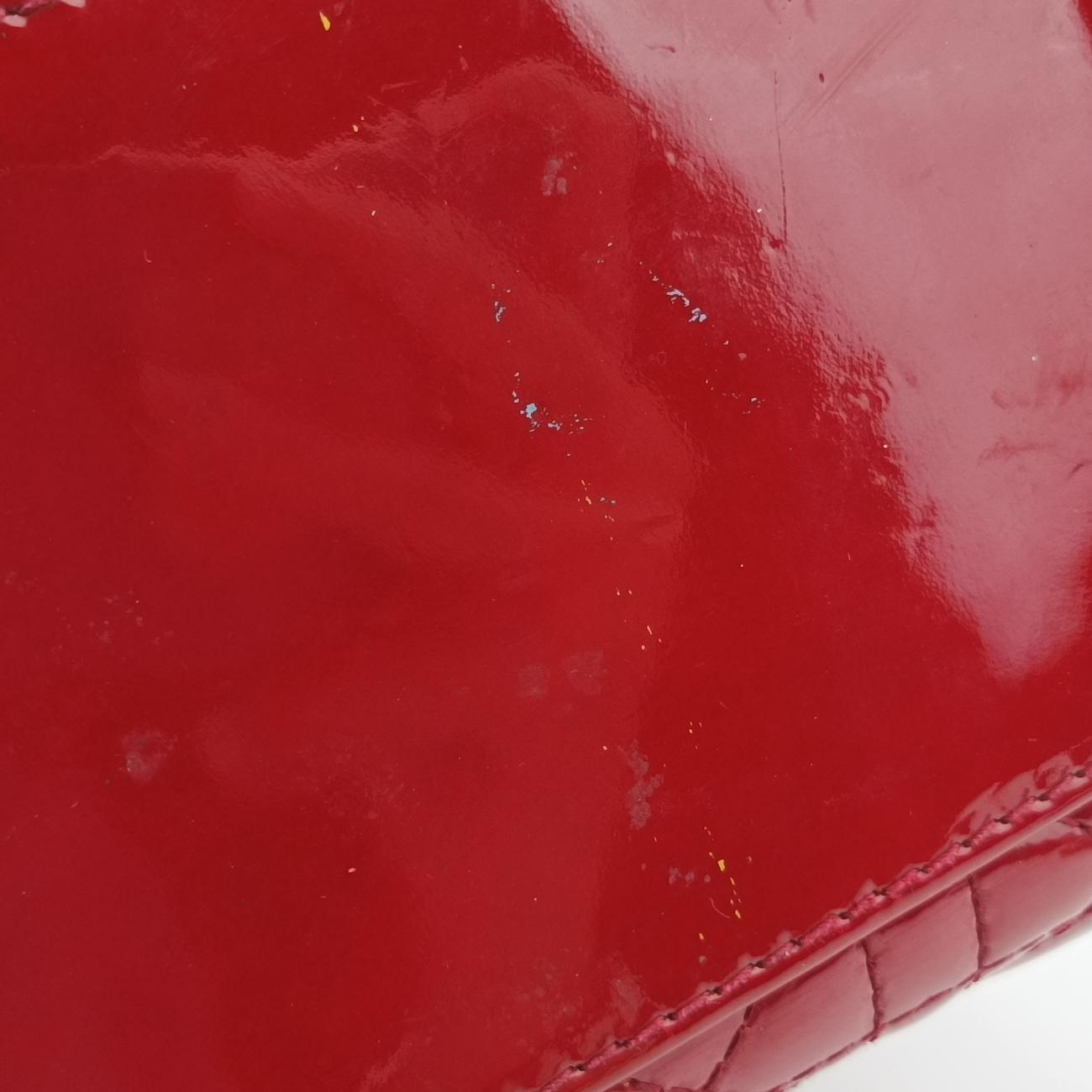 Pre-owned Christian Dior Lady Dior Red Patent  handbag | stylenewstar