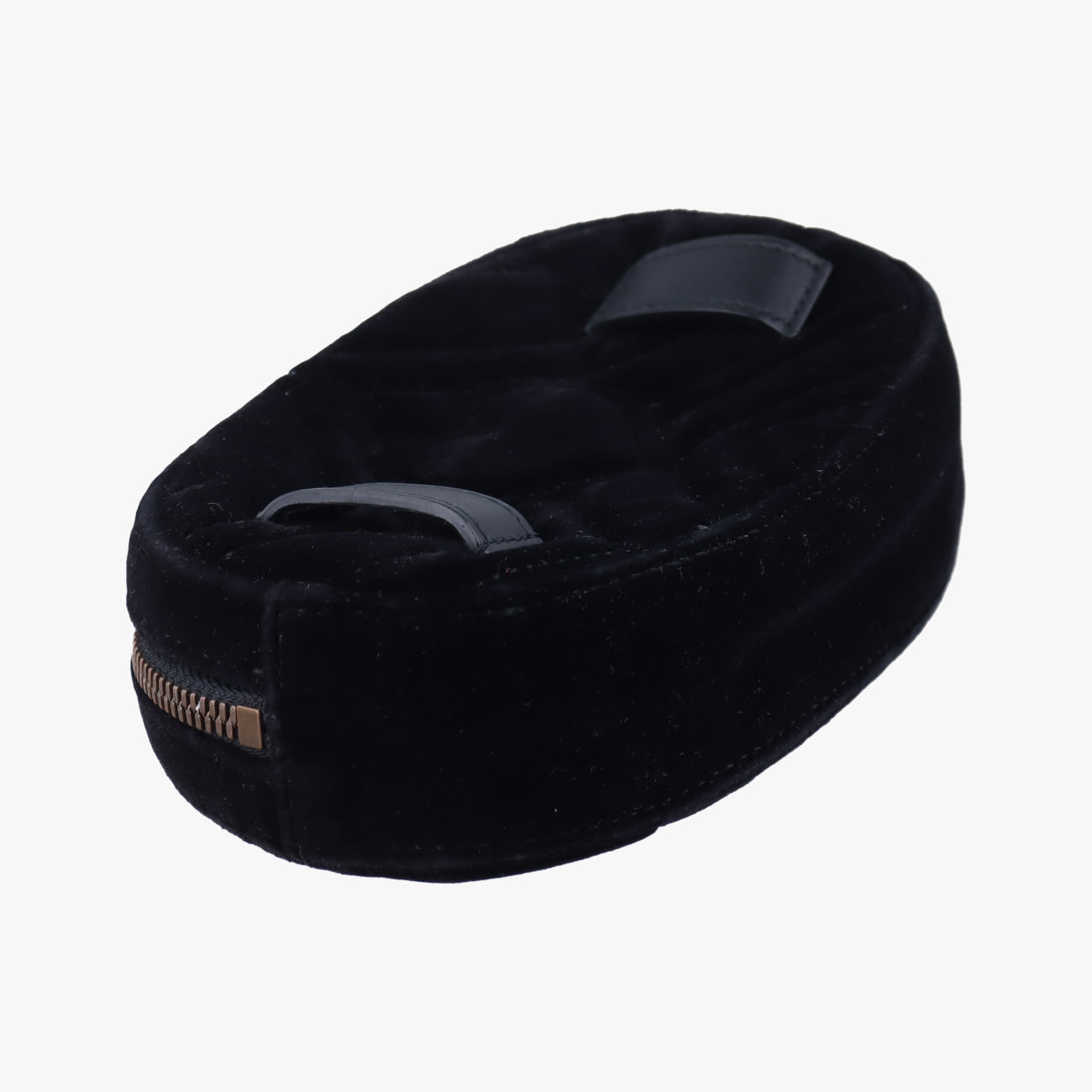 Pre-owned Gucci GG Marmont Black velour 476434 bum bag/waist bag | stylenewstar