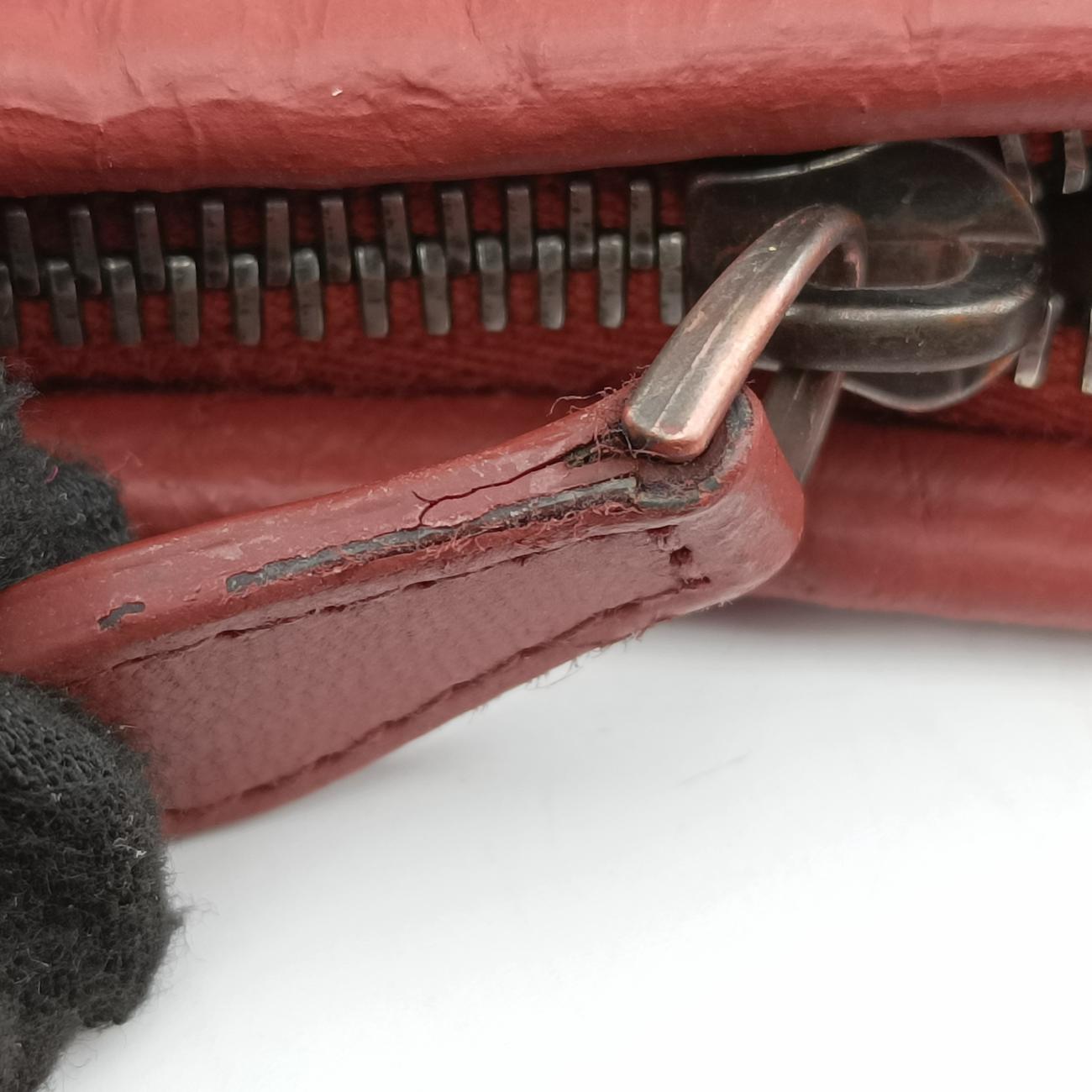 Pre-owned Bottega Veneta Intrecciato Terracotta lambskin  clutchbag | stylenewstar