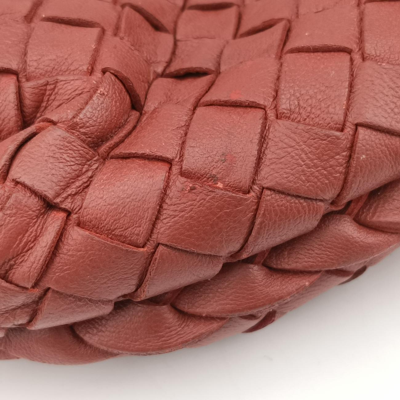 Pre-owned Bottega Veneta Intrecciato Terracotta lambskin  clutchbag | stylenewstar